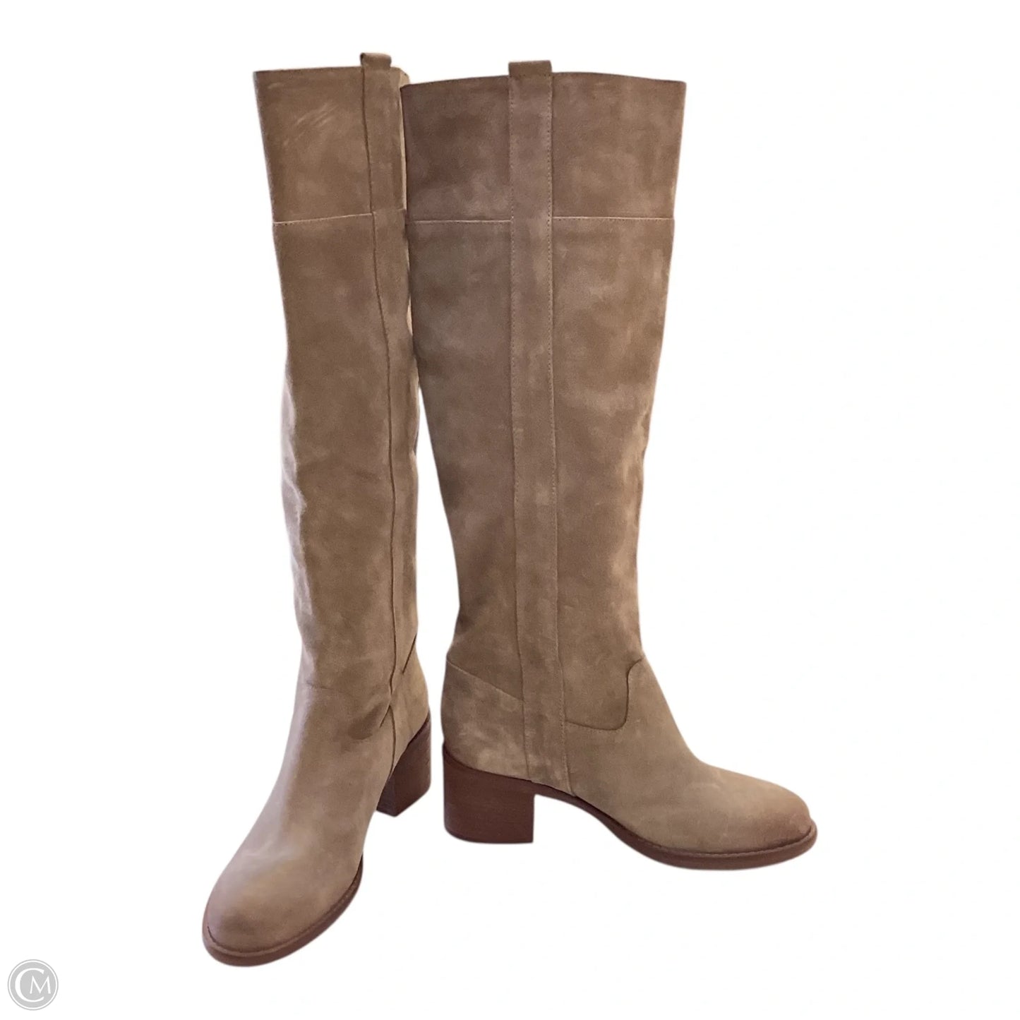 Boots Knee Heels By Cmc In Brown, Size: 8.5