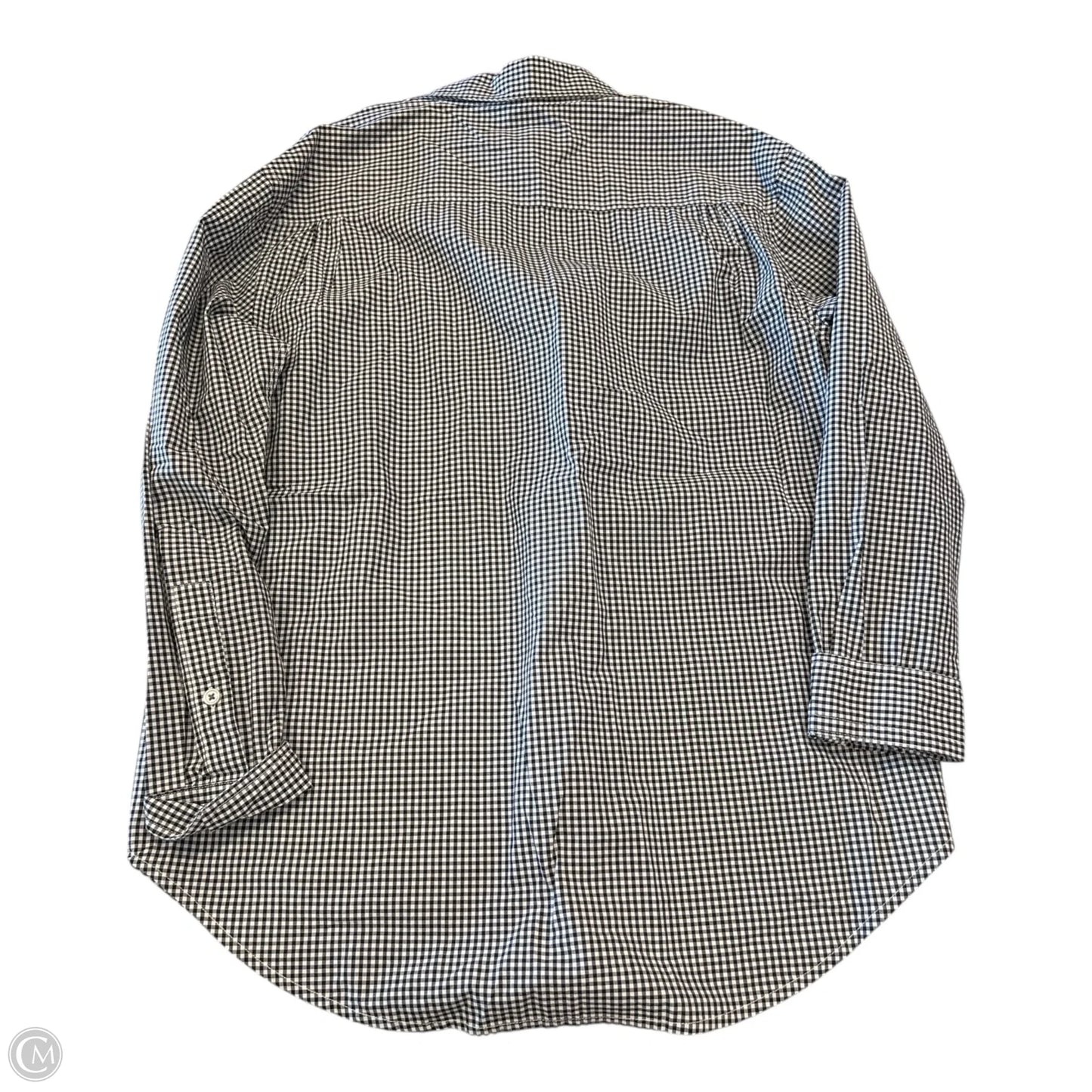 Top Long Sleeve By 7 For All Mankind In Checkered Pattern, Size: M