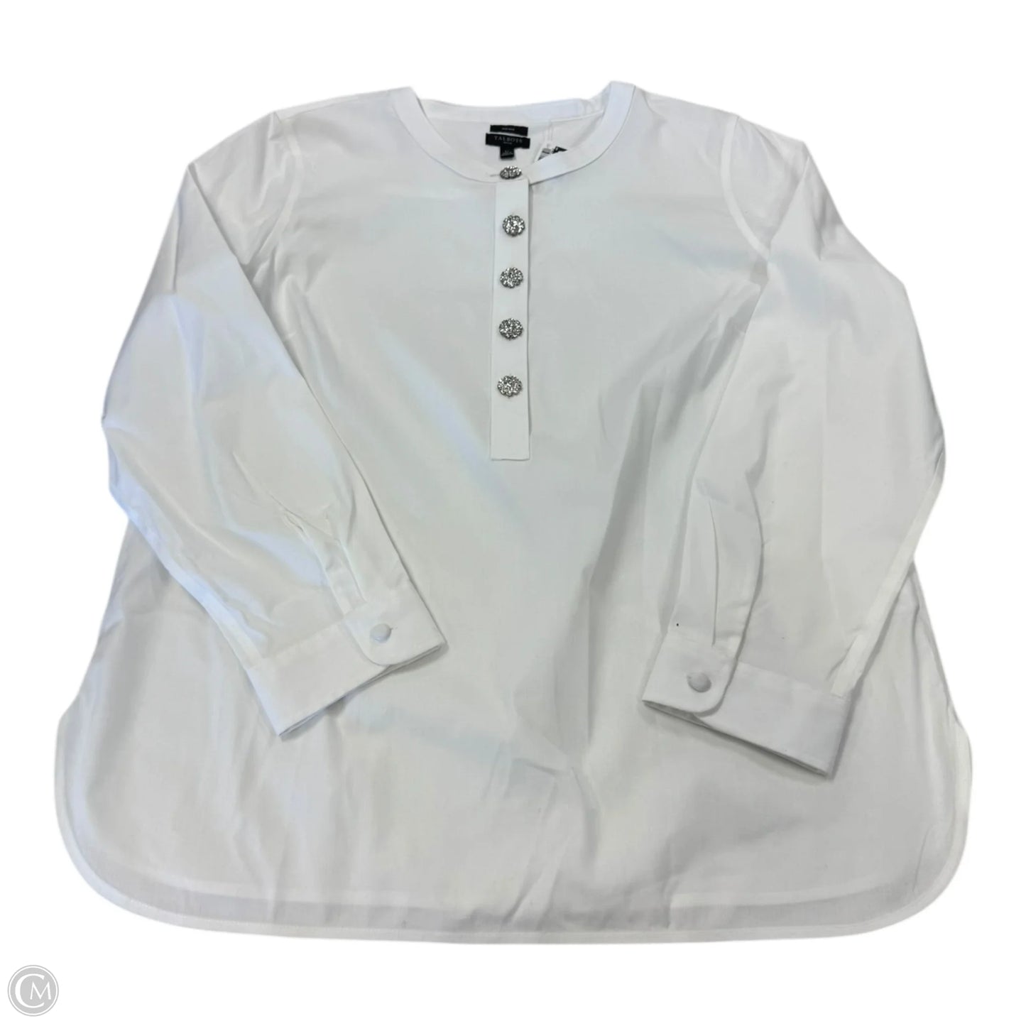 Top Long Sleeve By Talbots In White, Size: Lp
