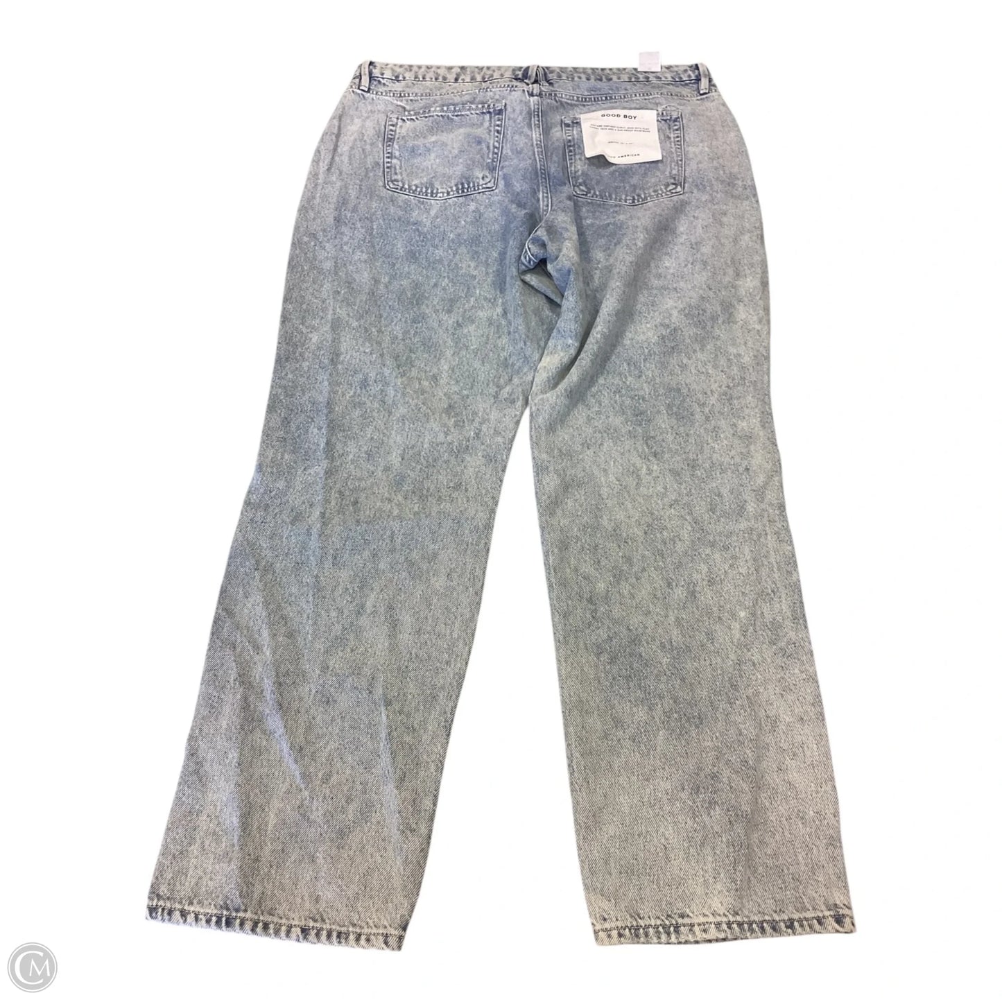 Jeans Straight By Good American In Blue Denim, Size: 16