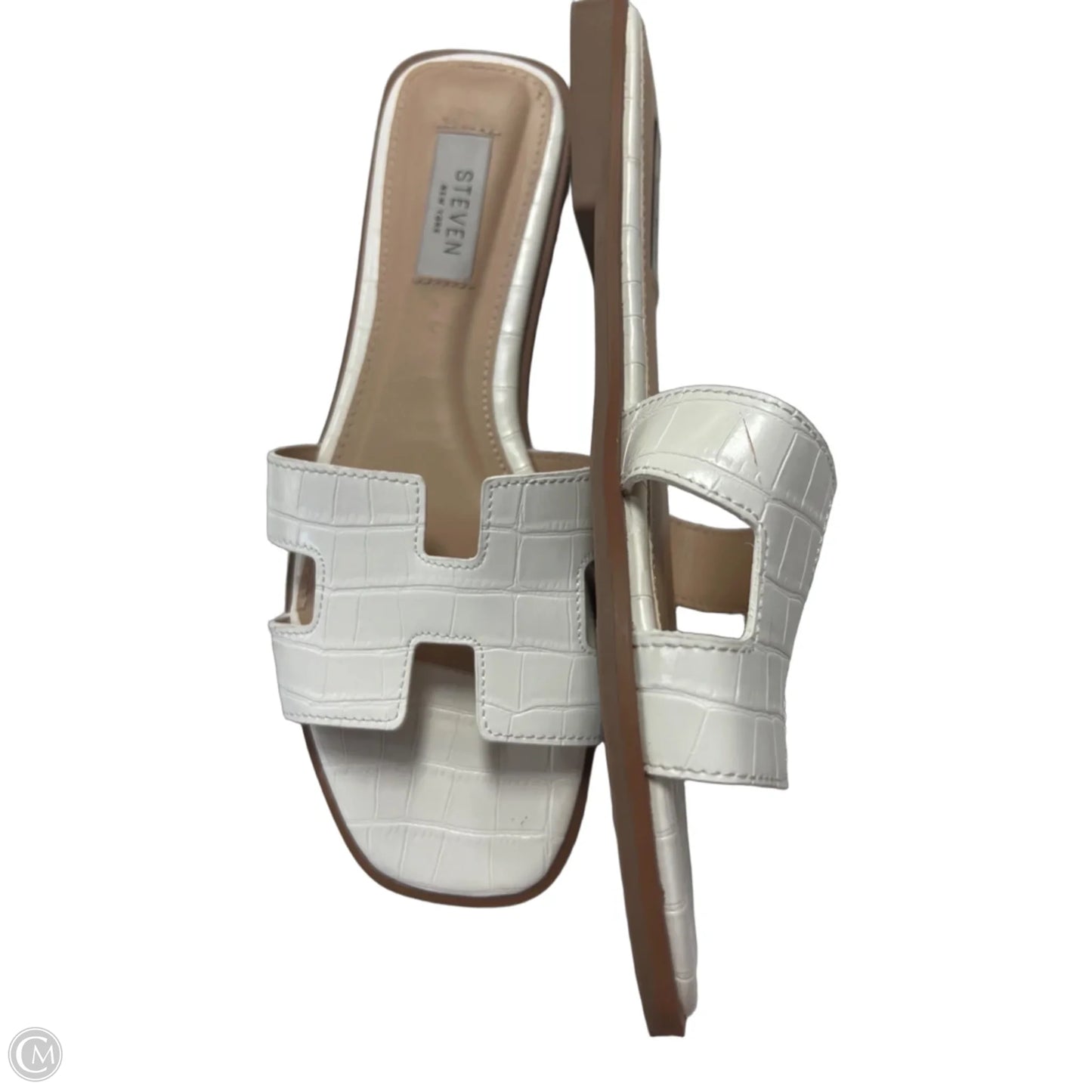 Sandals Flats By Steve Madden In White, Size: 8.5
