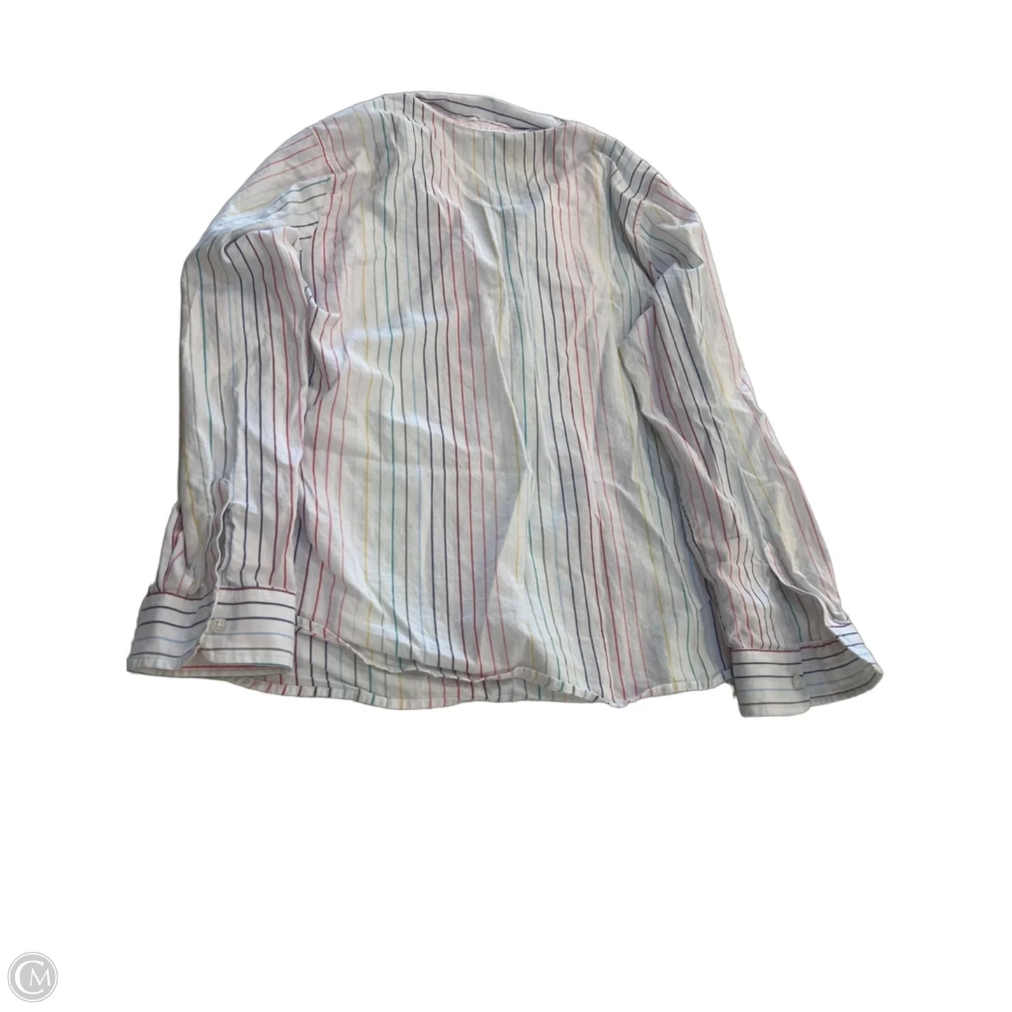 Top Long Sleeve By Talbots In Striped Pattern, Size: 1x