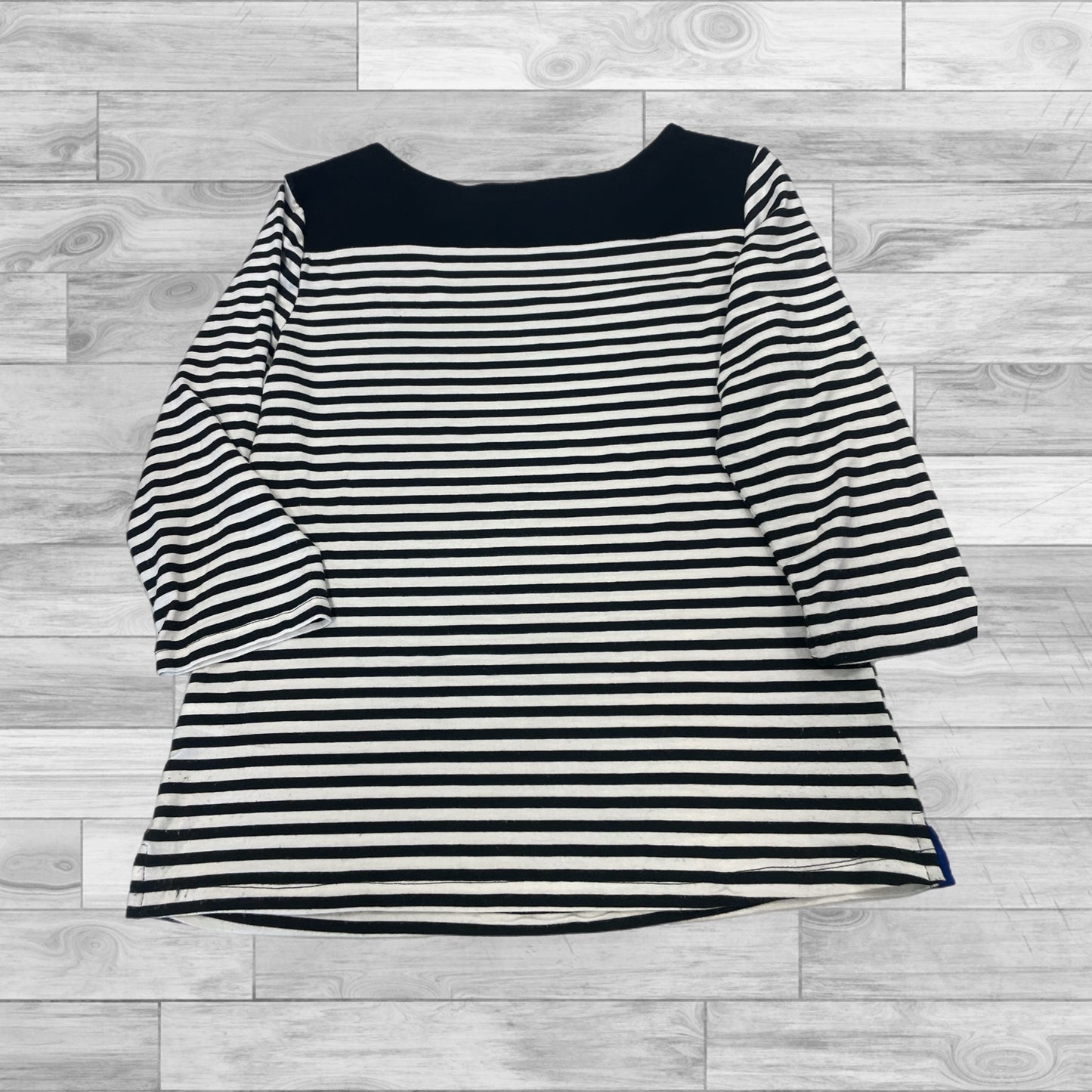 Top Long Sleeve By Cmc In Striped, Size: L