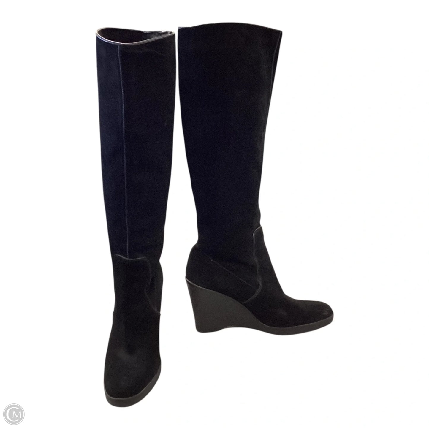 Boots Knee Heels By Calvin Klein In Black, Size: 8.5