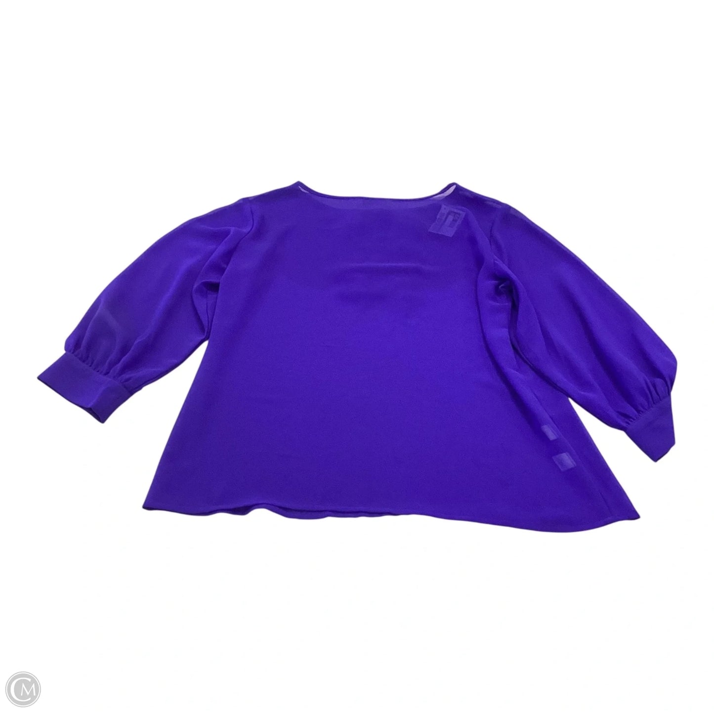 Top 3/4 Sleeve By Loft In Purple, Size: Xs
