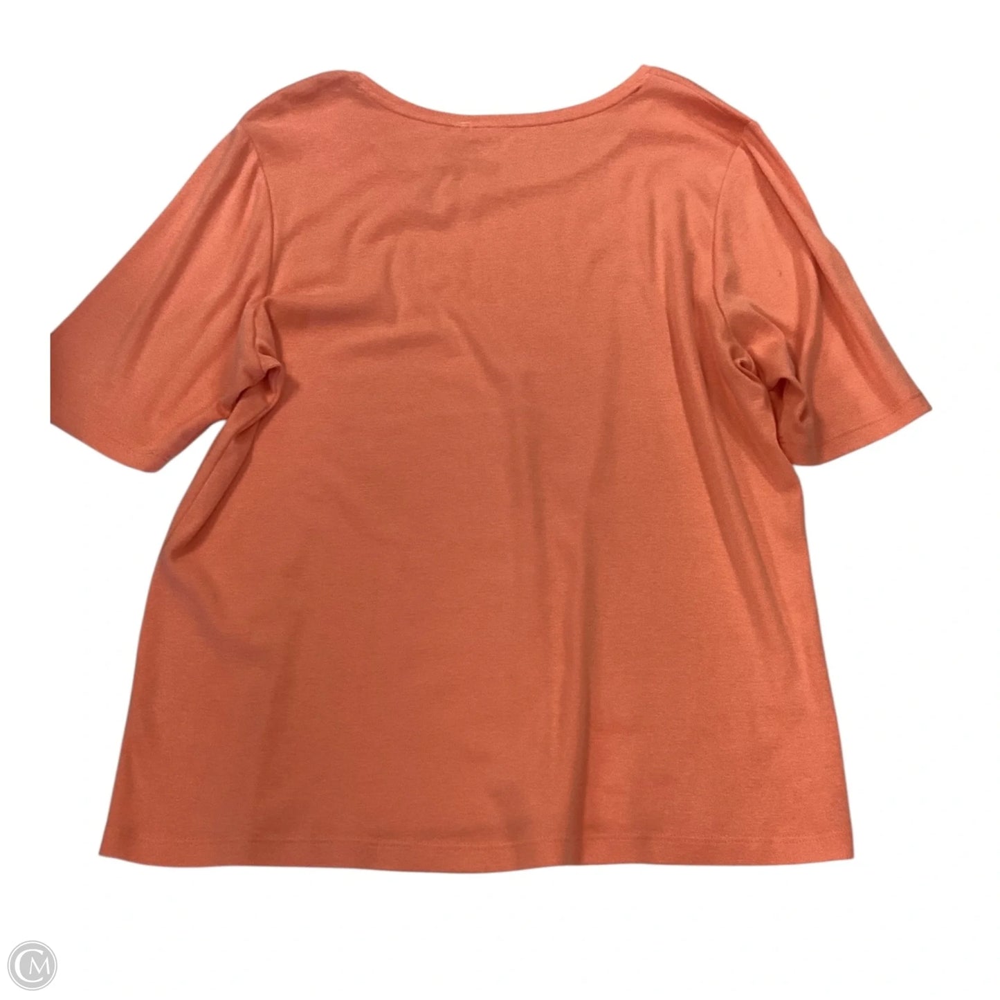 Top Short Sleeve By Chicos In Orange, Size: 3-XL