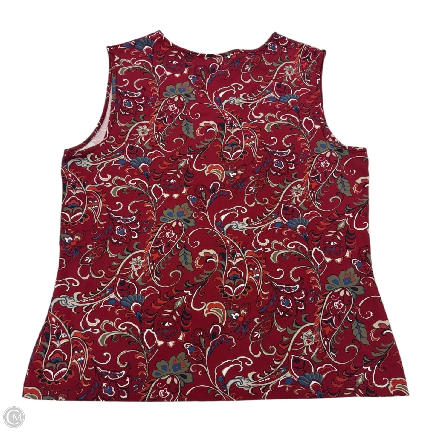 Top Sleeveless By Croft And Barrow In Maroon, Size: M
