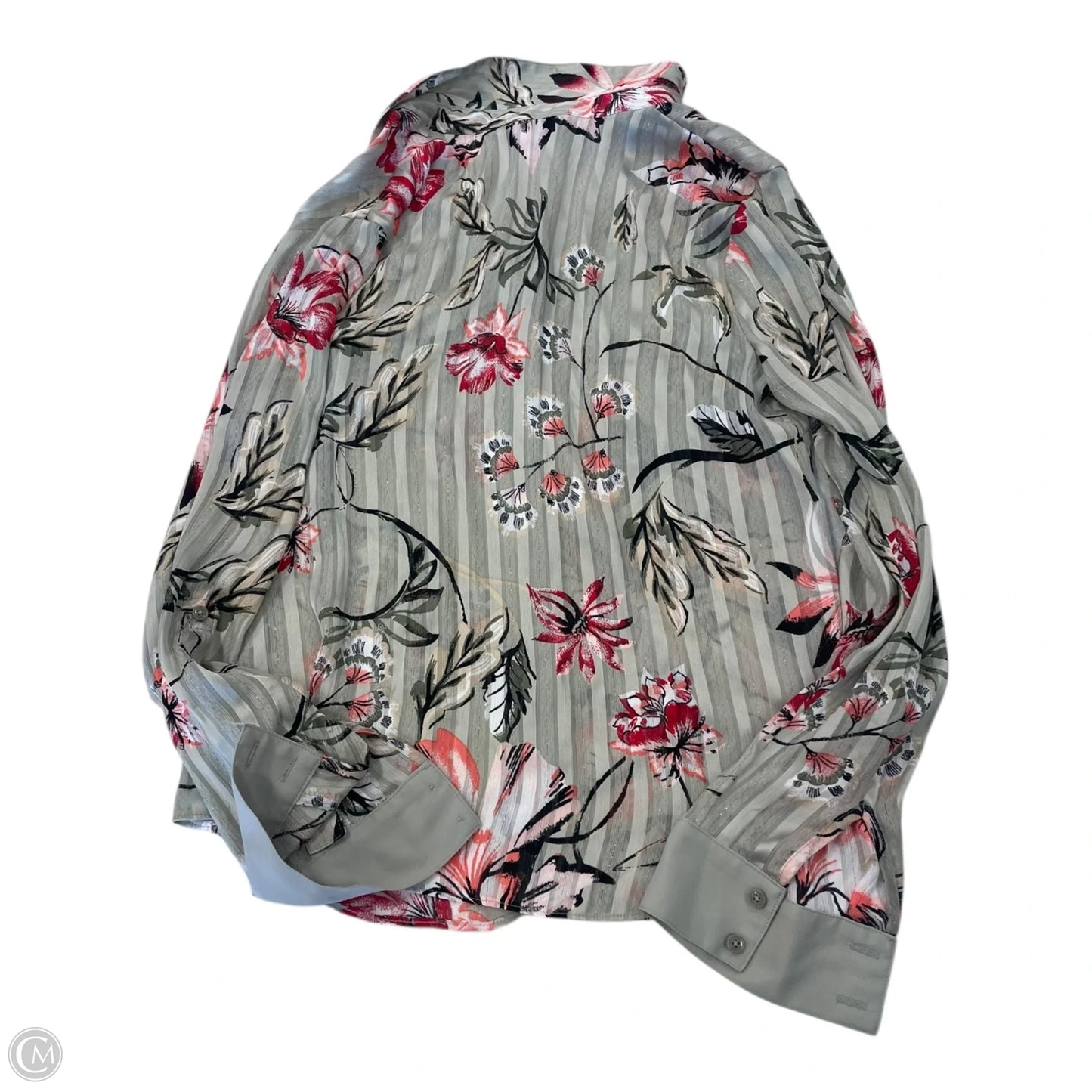 Top Long Sleeve By White House Black Market In Floral Print, Size: 8