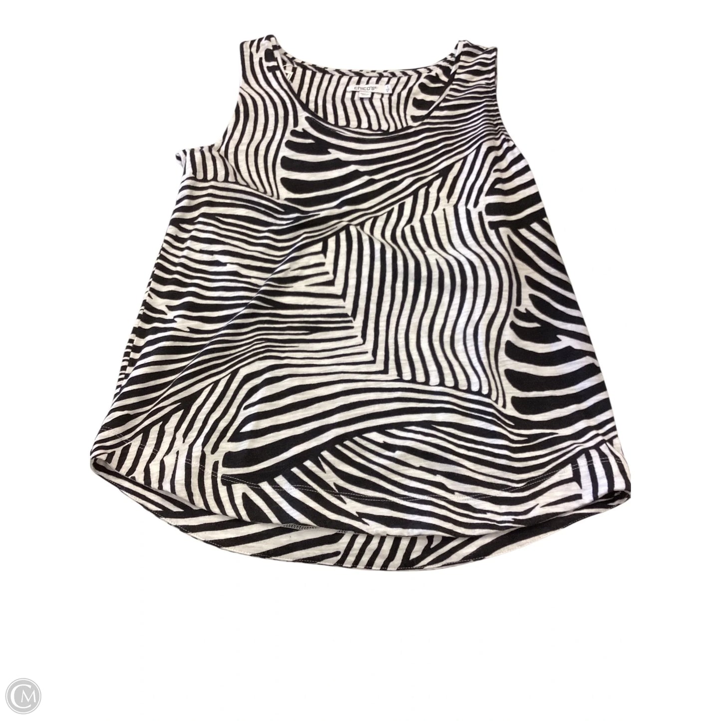 Top Sleeveless By Chicos In Animal Print, Size: M