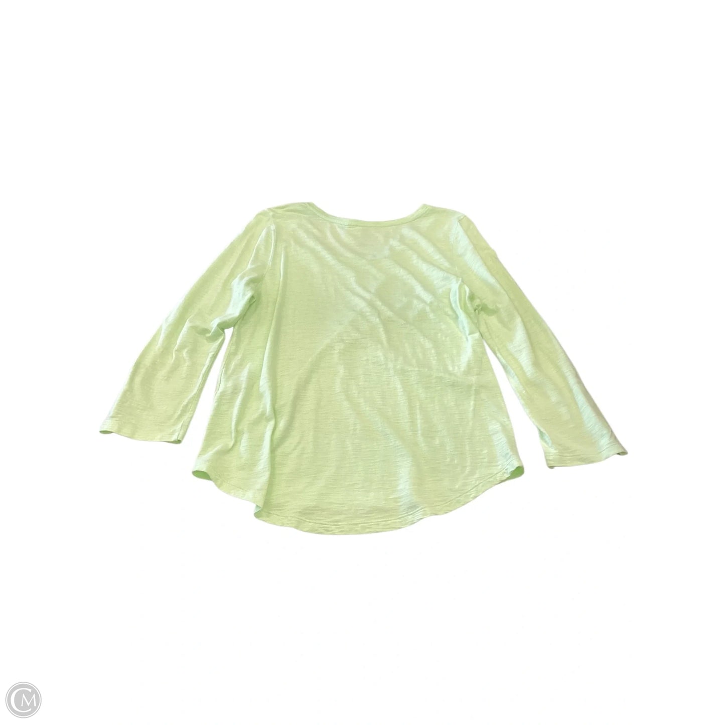Top Long Sleeve By Chicos In Chartreuse, Size: M