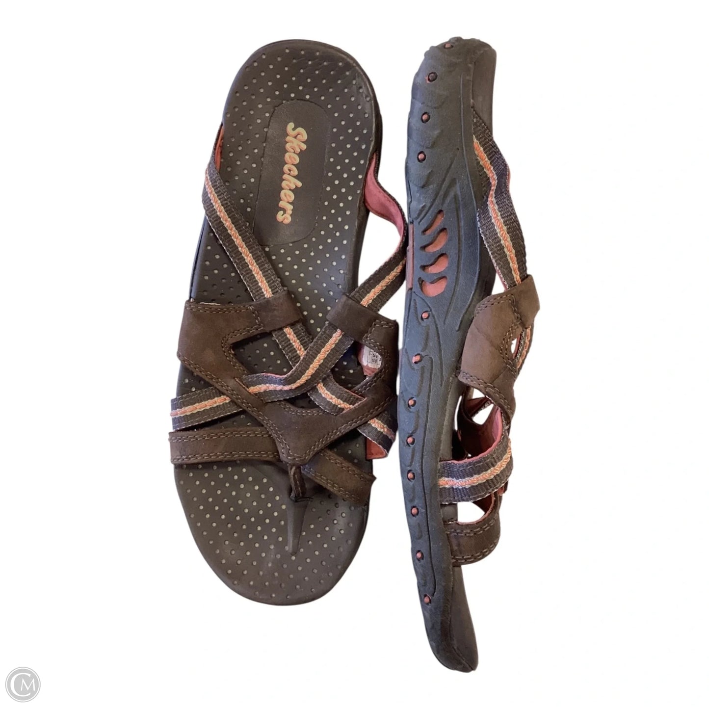 Sandals Flats By Skechers In Brown, Size: 8