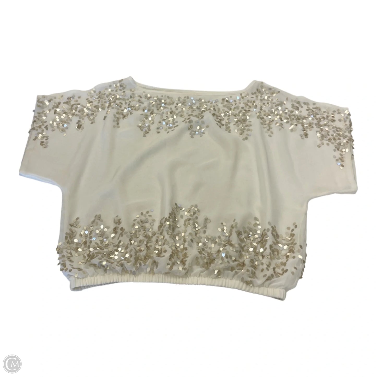 Top Short Sleeve By Cache In Cream, Size: S