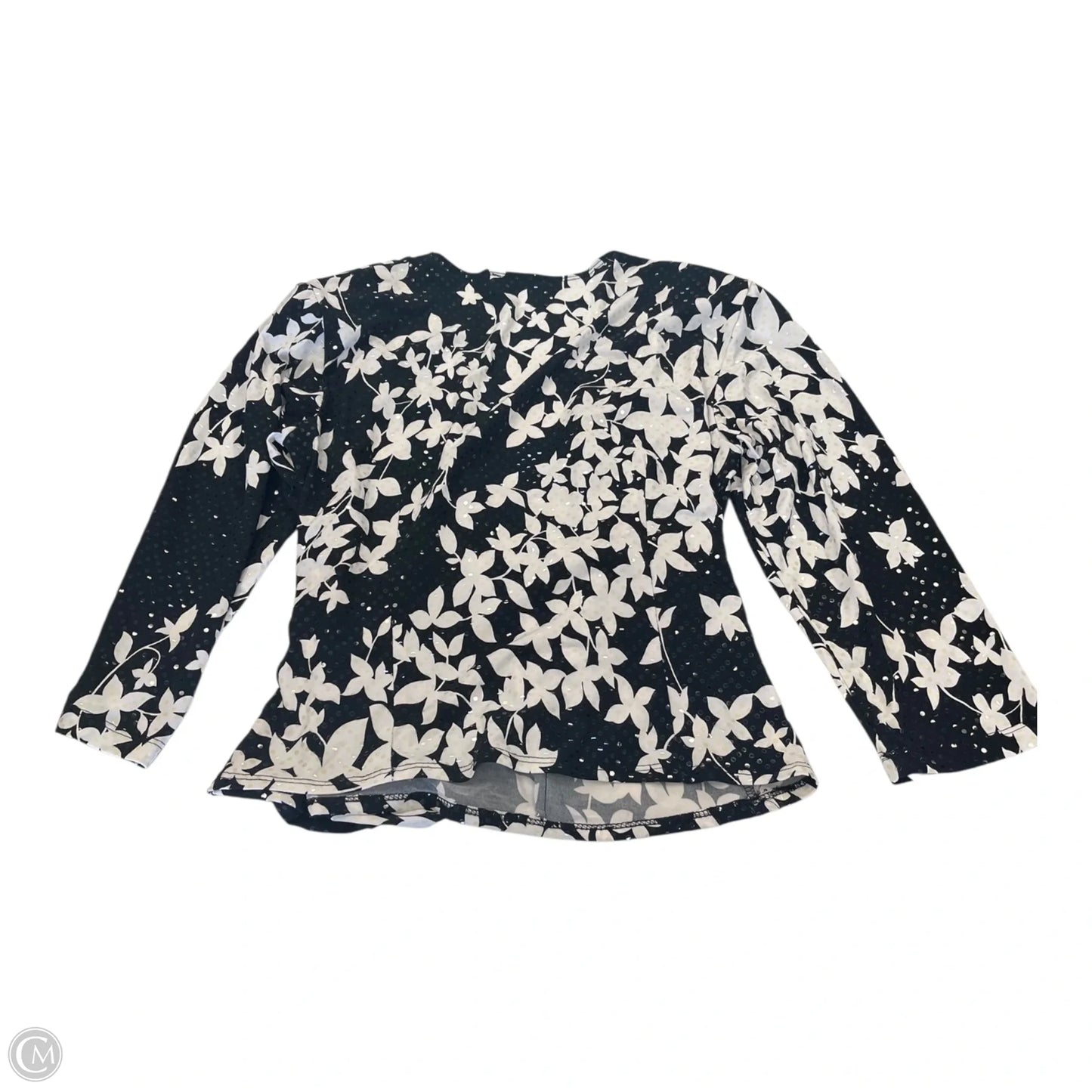 Top Long Sleeve By Jbs In Black & White, Size: L