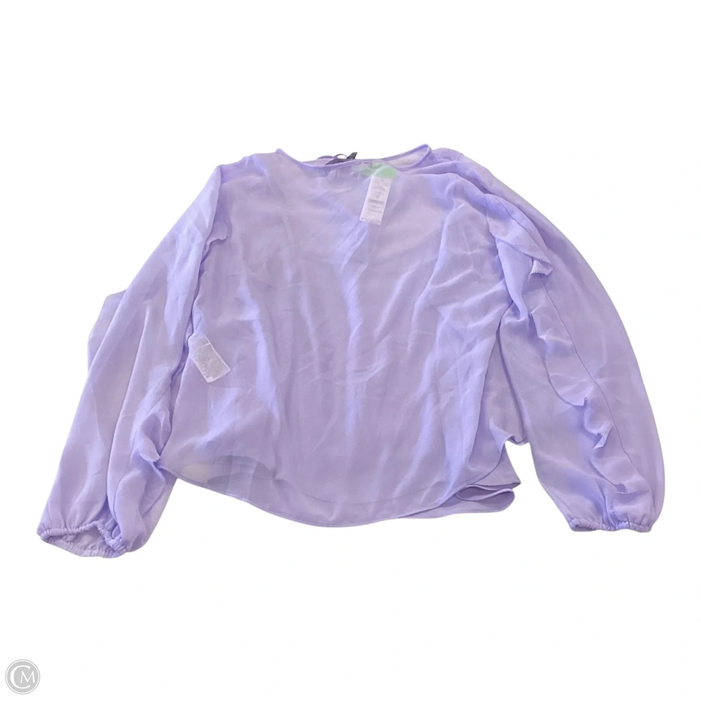 Top Long Sleeve By White House Black Market In Purple, Size: S