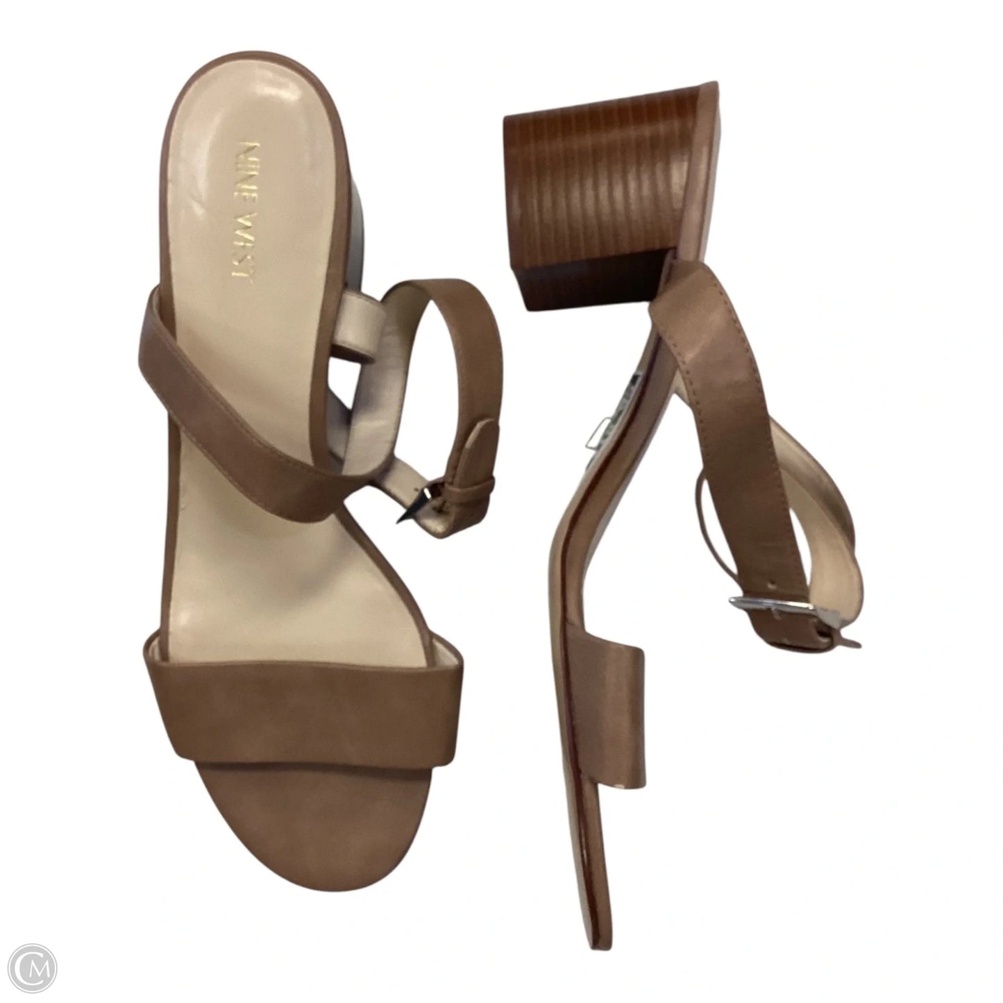 Shoes Heels Block By Nine West In Tan, Size: 11