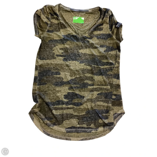 Top Short Sleeve By Lucky Brand In Camouflage Print, Size: M