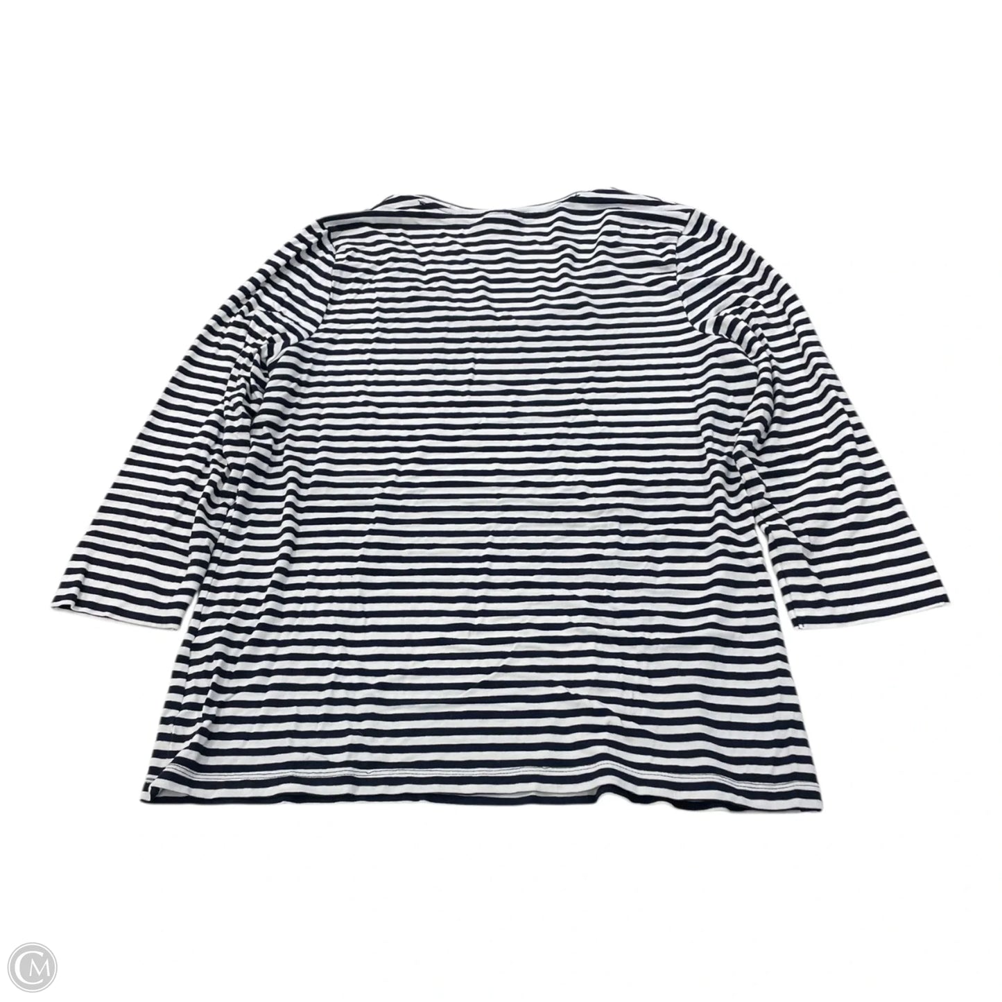 Top Long Sleeve By Chicos In Striped Pattern, Size: L