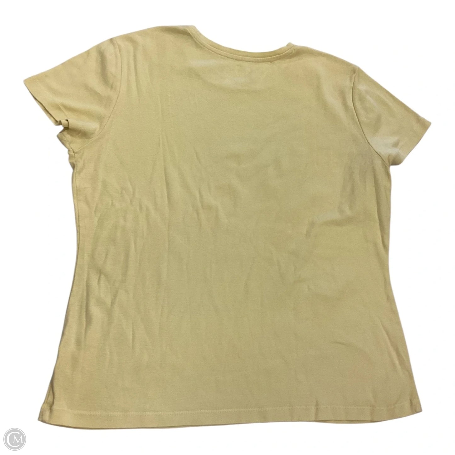 Top Short Sleeve By Talbots In Yellow, Size: L