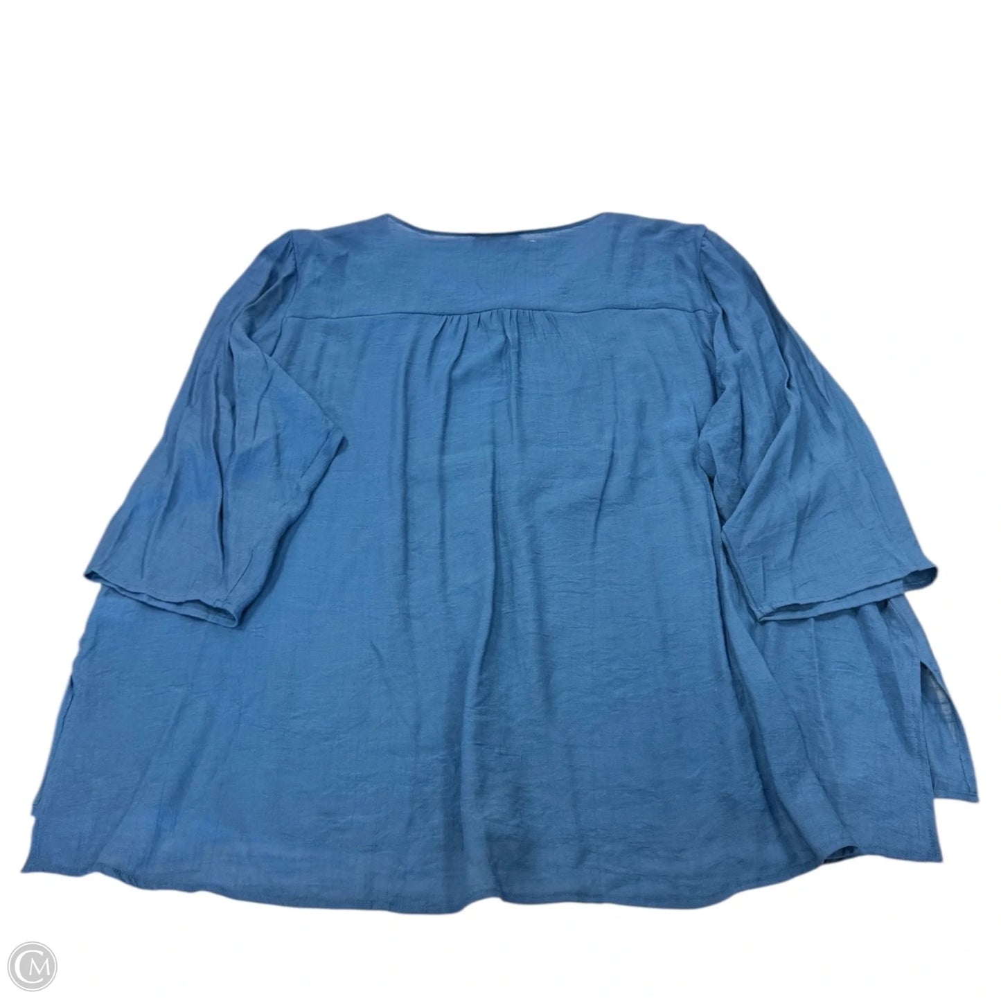 Top Long Sleeve By Spense In Blue, Size: 3x