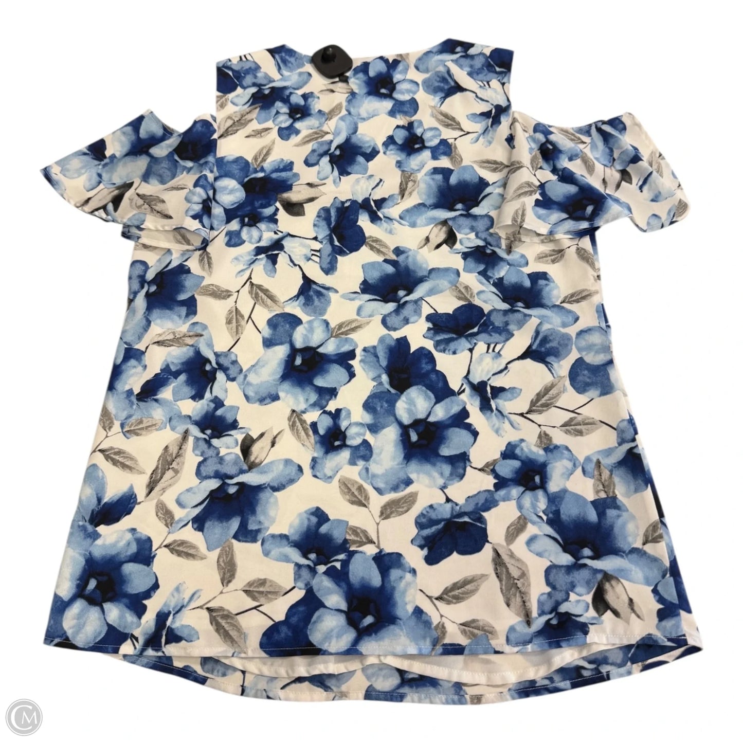 Top Short Sleeve By Calvin Klein In Floral Print, Size: M