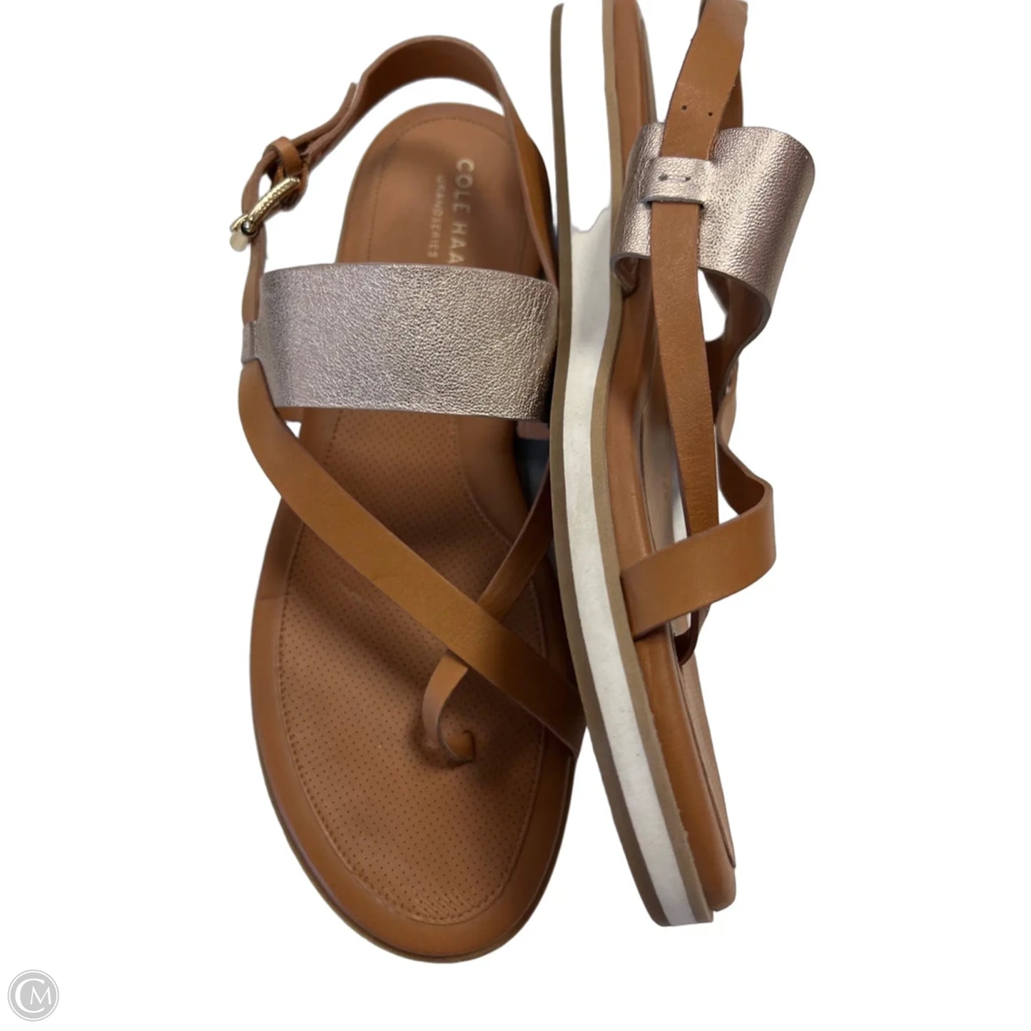 Sandals Flats By Cole-haan In Gold & Tan, Size: 9.5