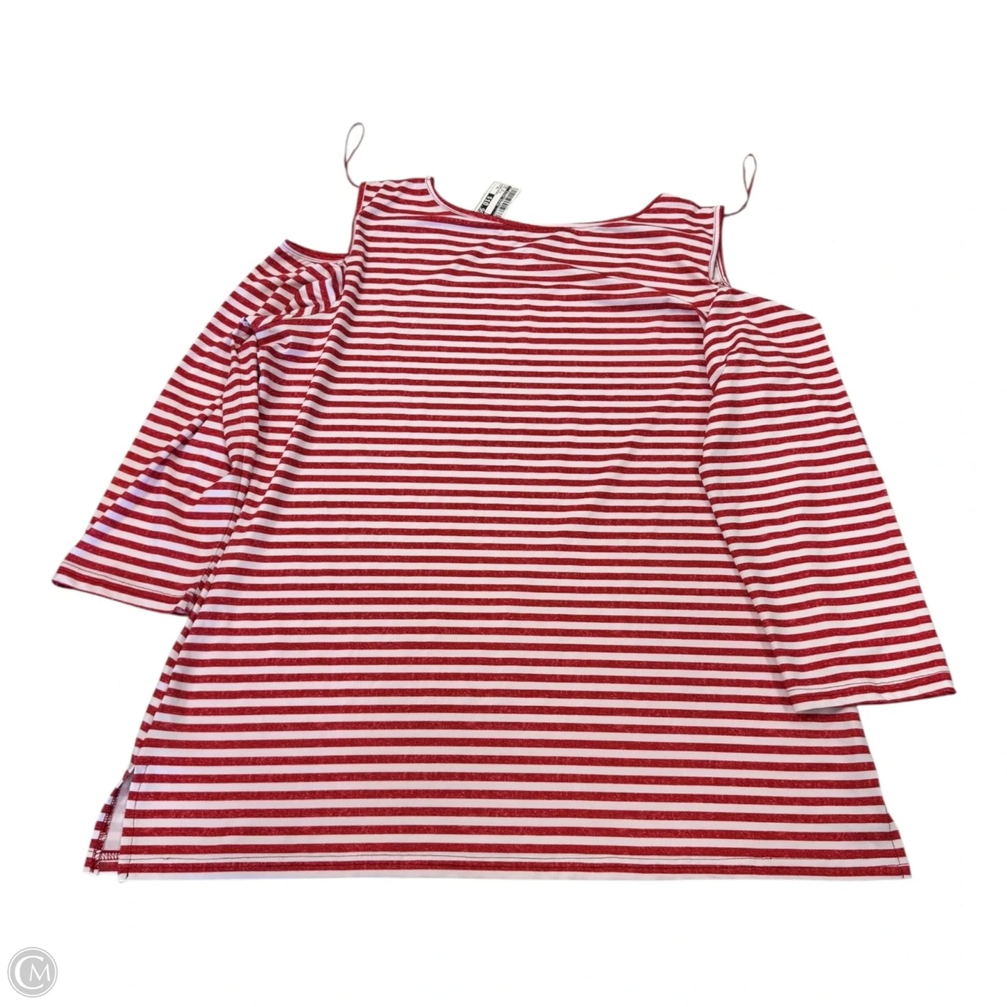 Top Long Sleeve By Clothes Mentor In Red White, Size: Xl
