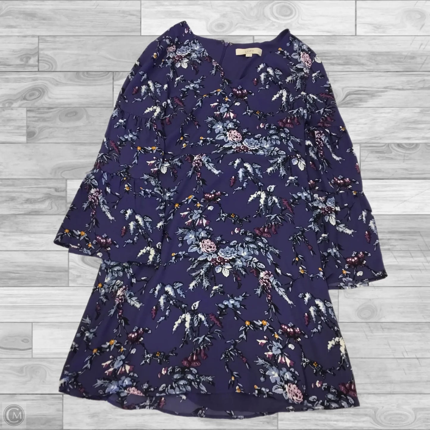 Dress Casual Midi By Loft In Purple, Size: 10p