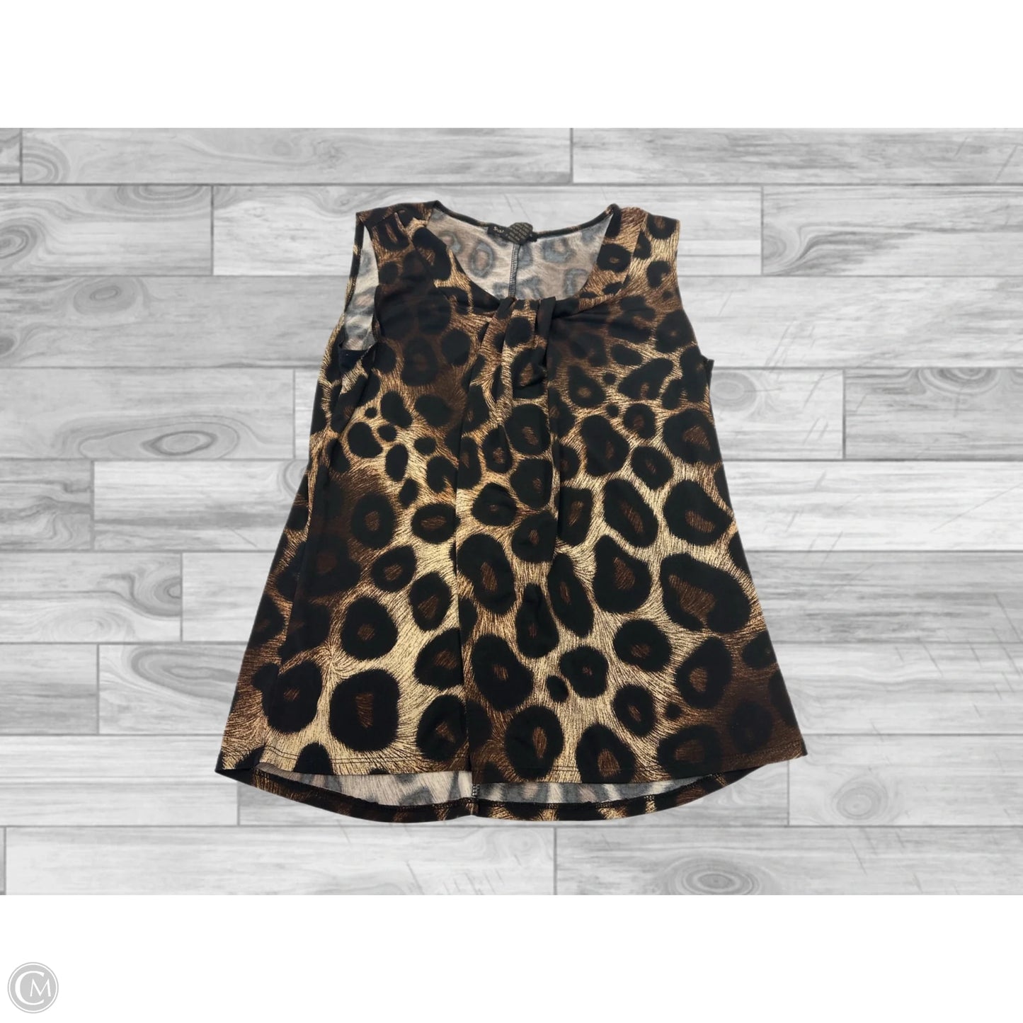 Top Sleeveless By Susan Lawrence In Animal Print, Size: Sp