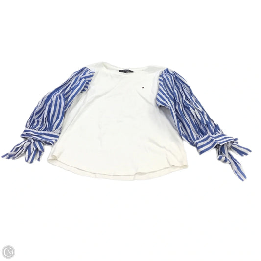 Top 3/4 Sleeve By Tommy Hilfiger In White, Size: L