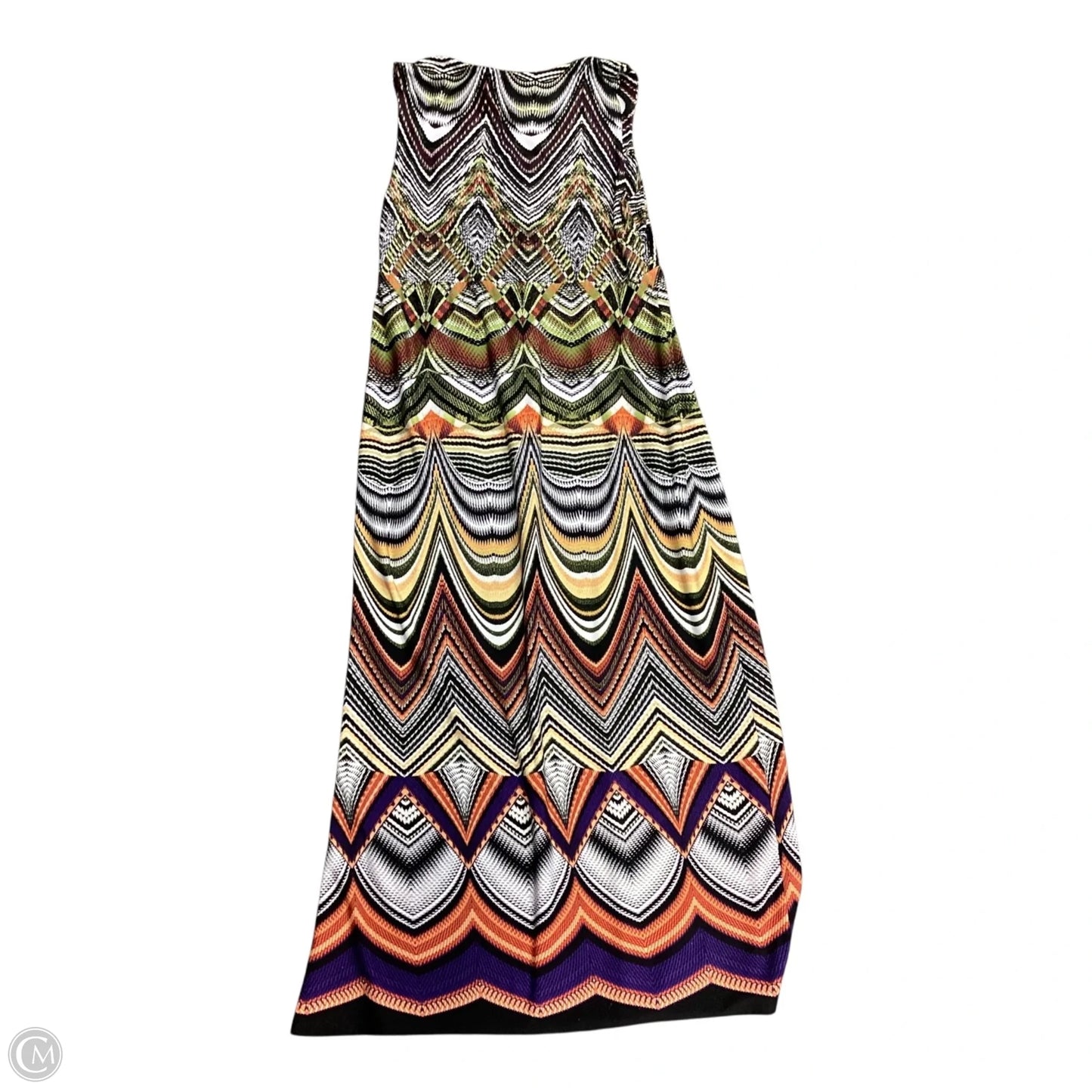 Dress Casual Maxi By Chicos In Brown & Red, Size: M