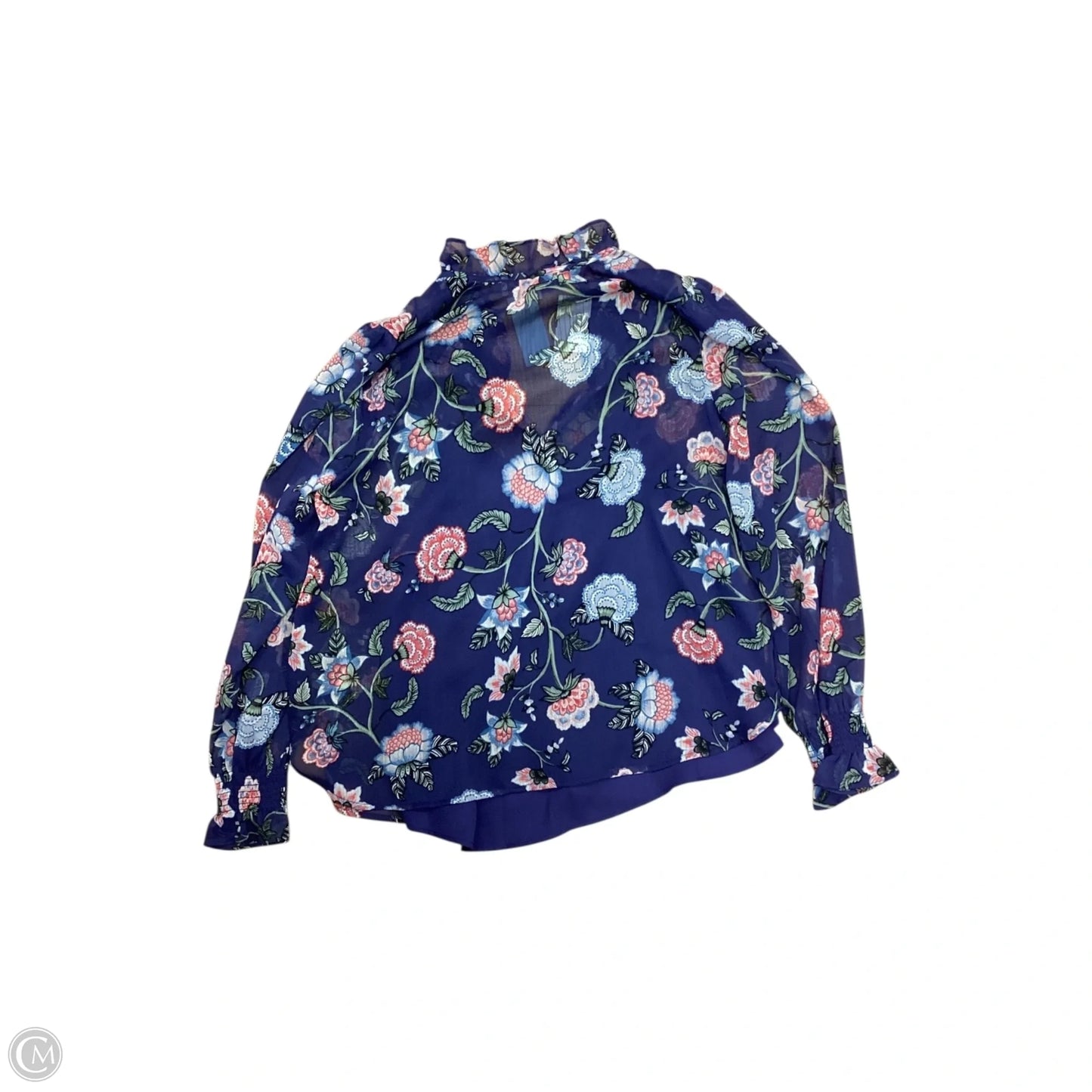 Top 3/4 Sleeve By Loft In Floral Print, Size: Sp