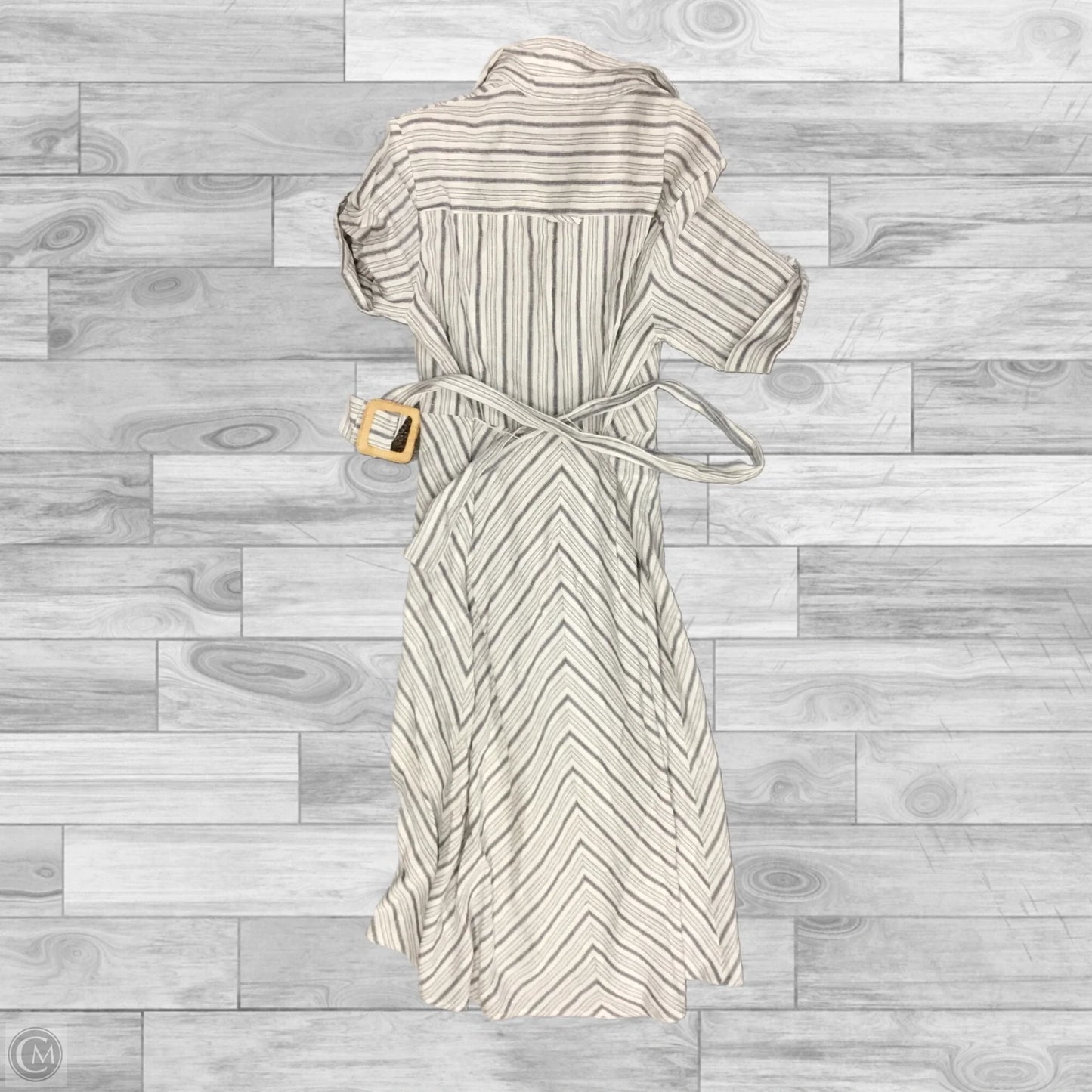 Dress Casual Midi By Tahari By Arthur Levine In Striped Pattern, Size: M