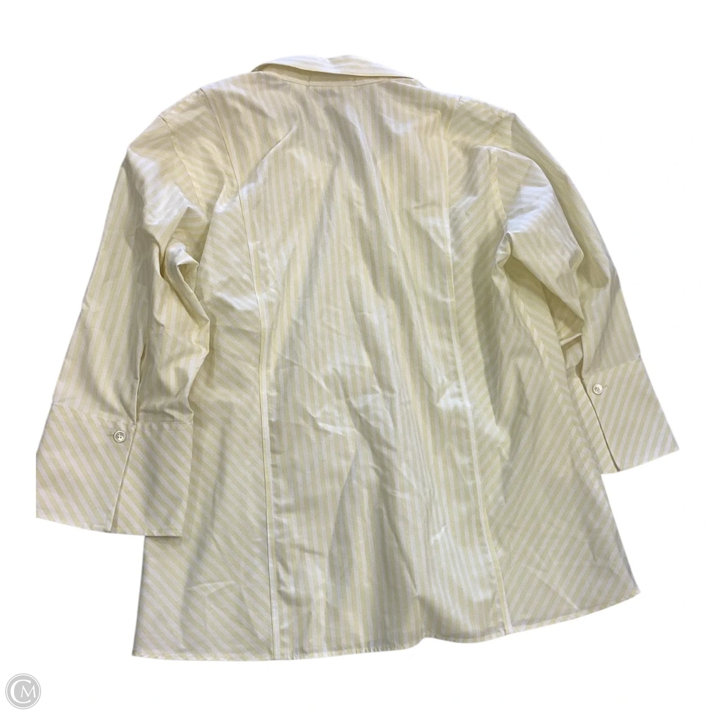Top 3/4 Sleeve By Liz Claiborne In Yellow, Size: 10