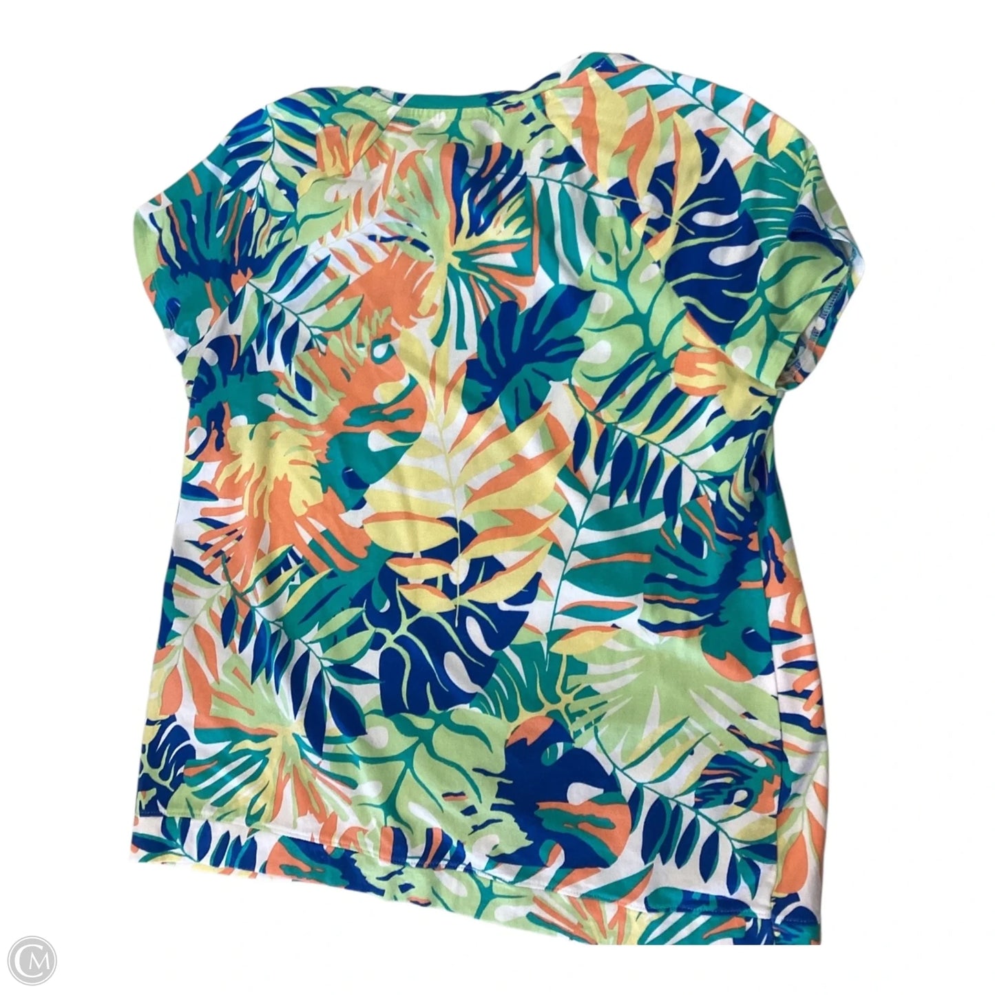 Top Short Sleeve By Chicos In Floral Print, Size: M