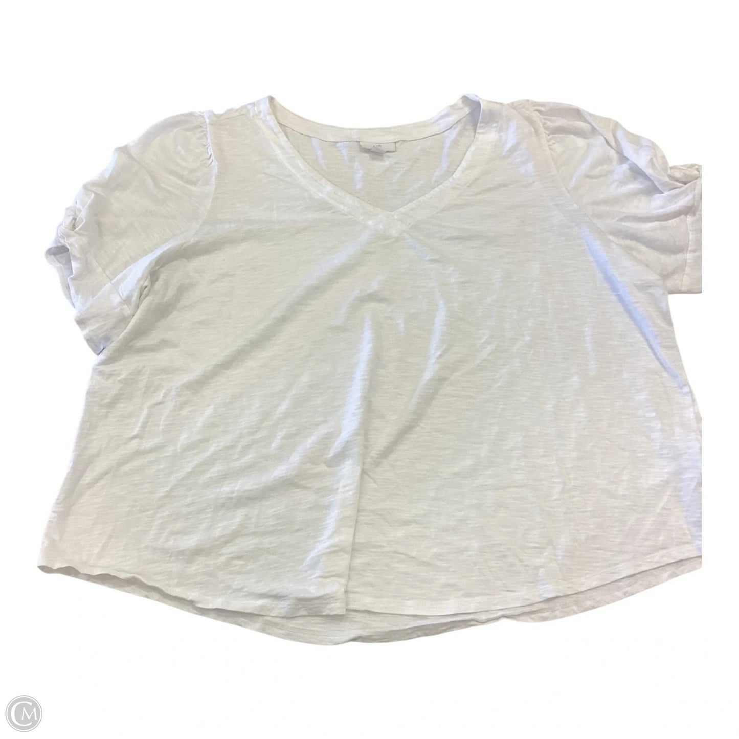 Top Short Sleeve By J. Jill In White, Size: 3x