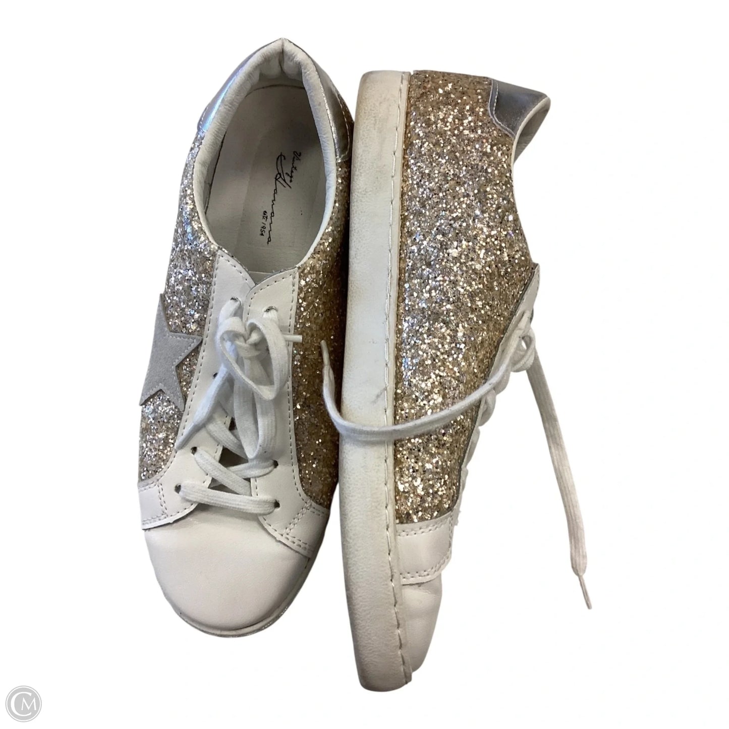 Shoes Athletic By Vintage In Gold & Green, Size: 9