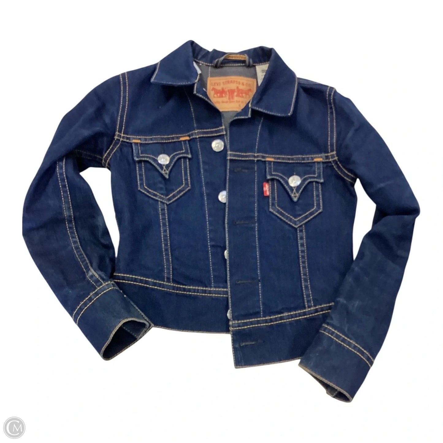 Jacket Denim By Levis In Blue, Size: S