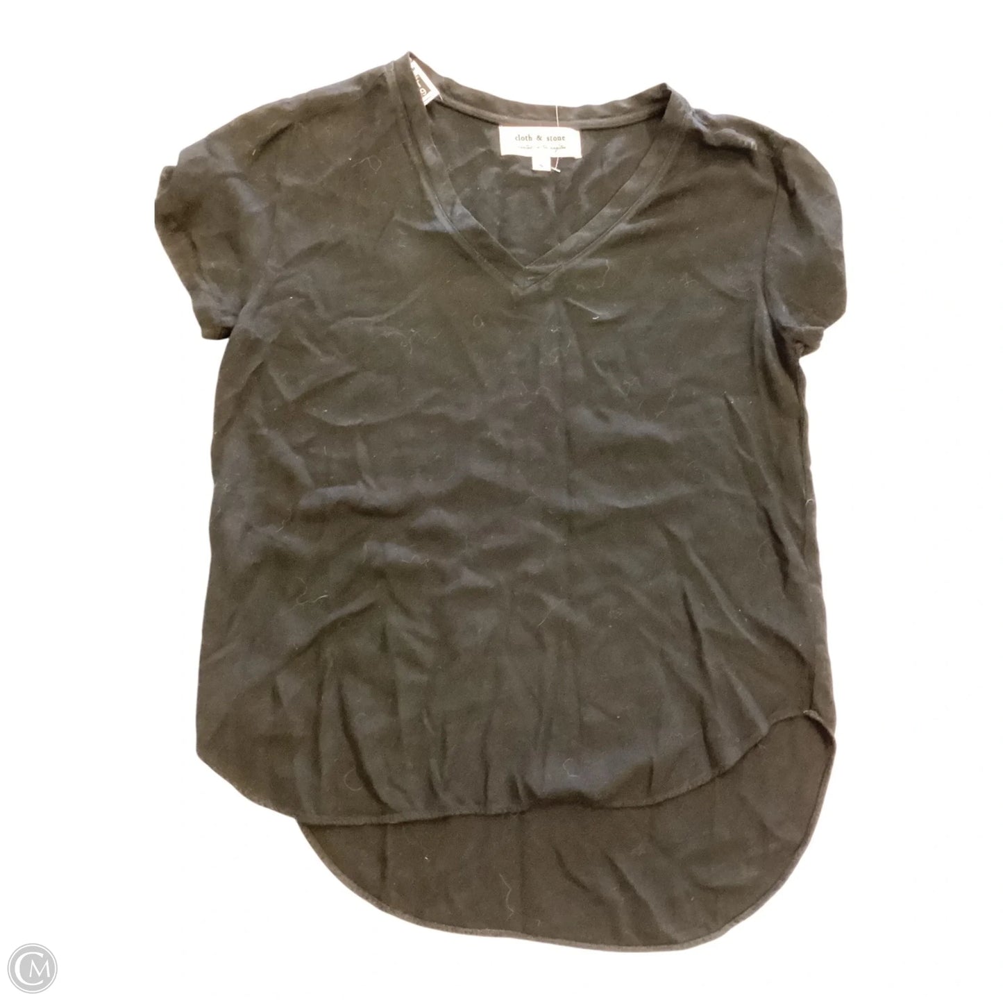 Top Short Sleeve By Cloth & Stone In Black, Size: S