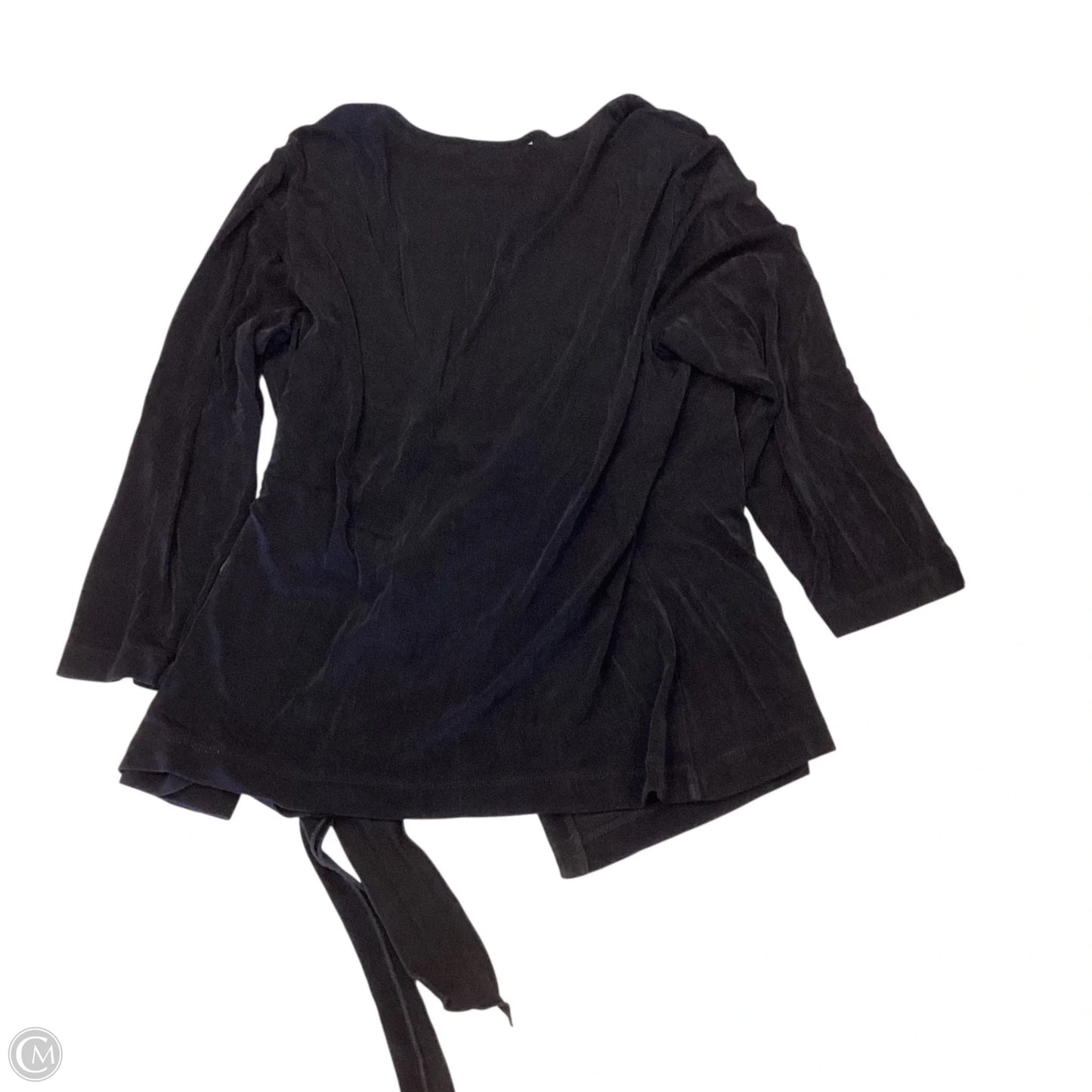 Top 3/4 Sleeve By Chicos In Black, Size: L