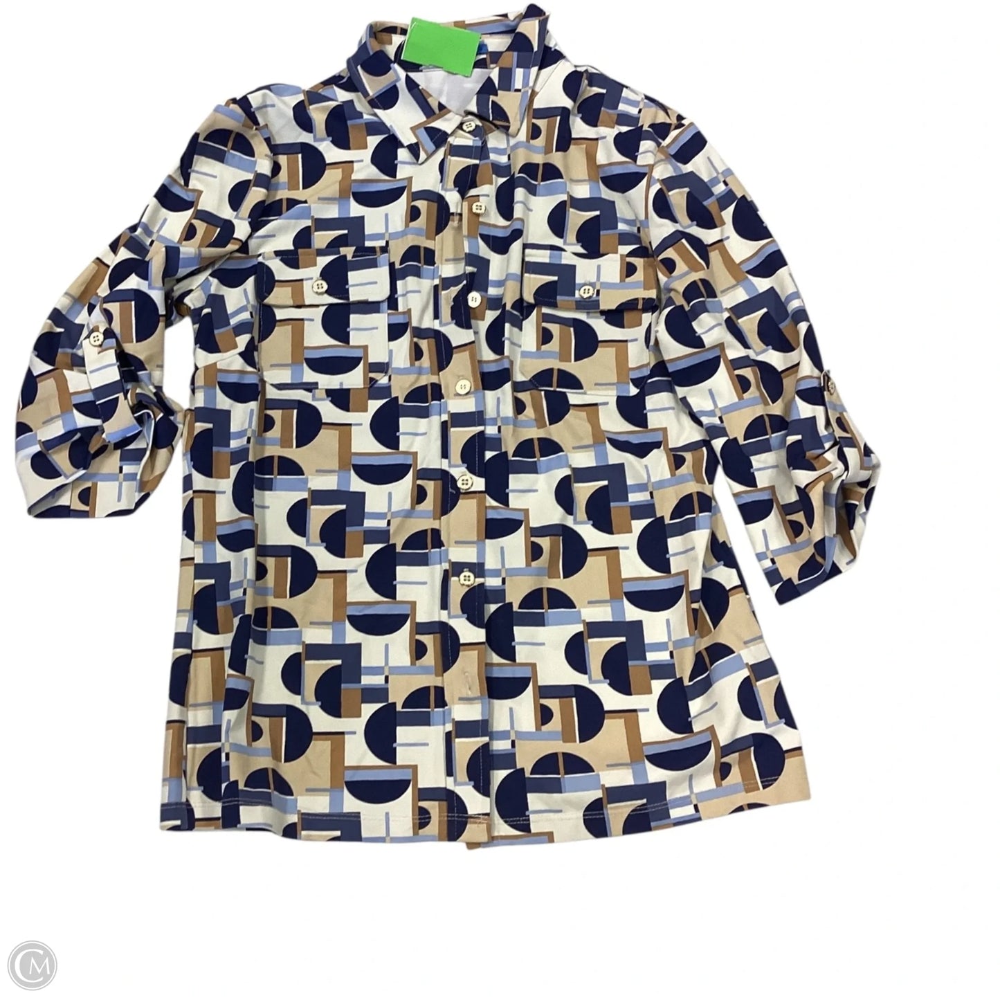Top 3/4 Sleeve By J Mclaughlin In Blue, Size: S