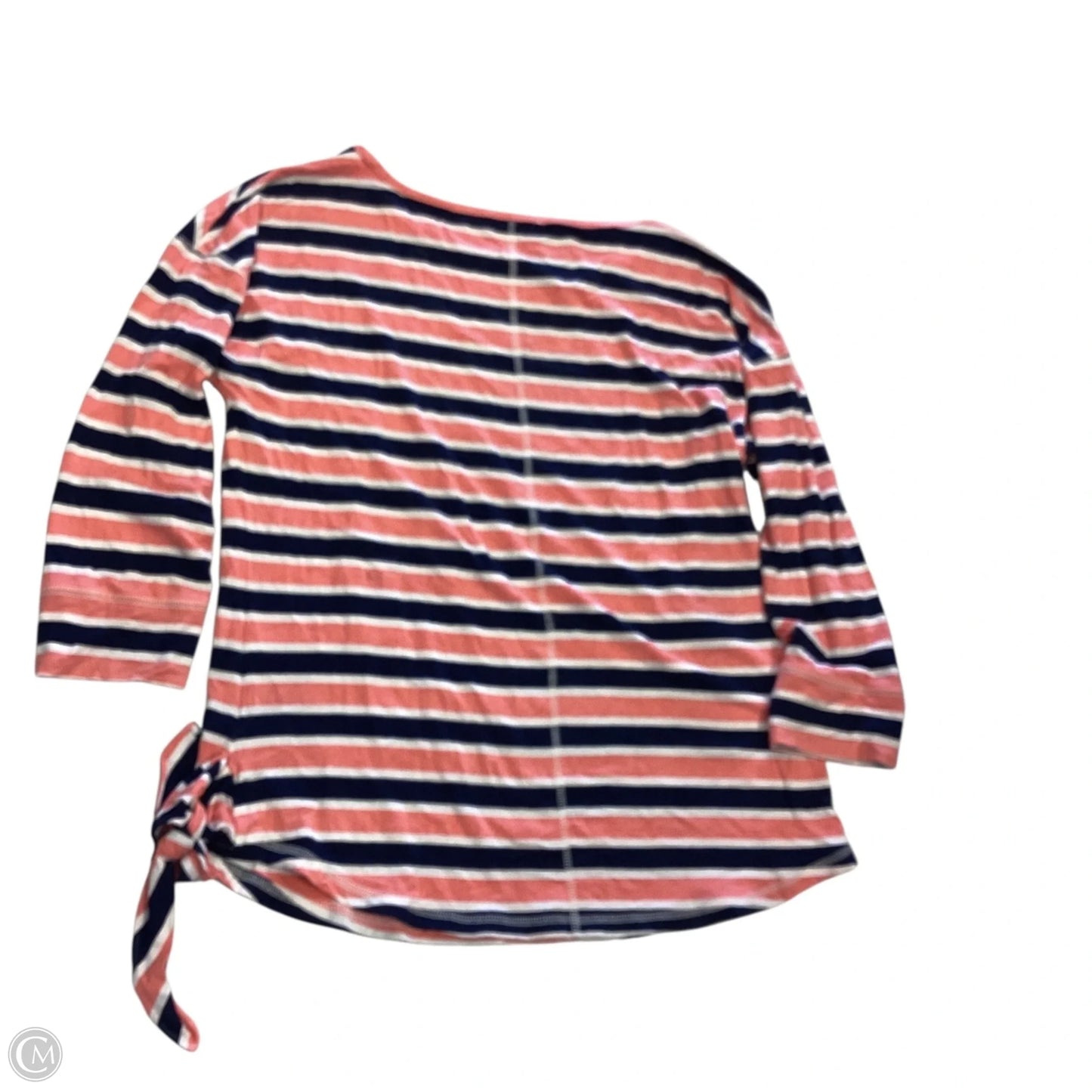 Top 3/4 Sleeve By Talbots In Striped Pattern, Size: M