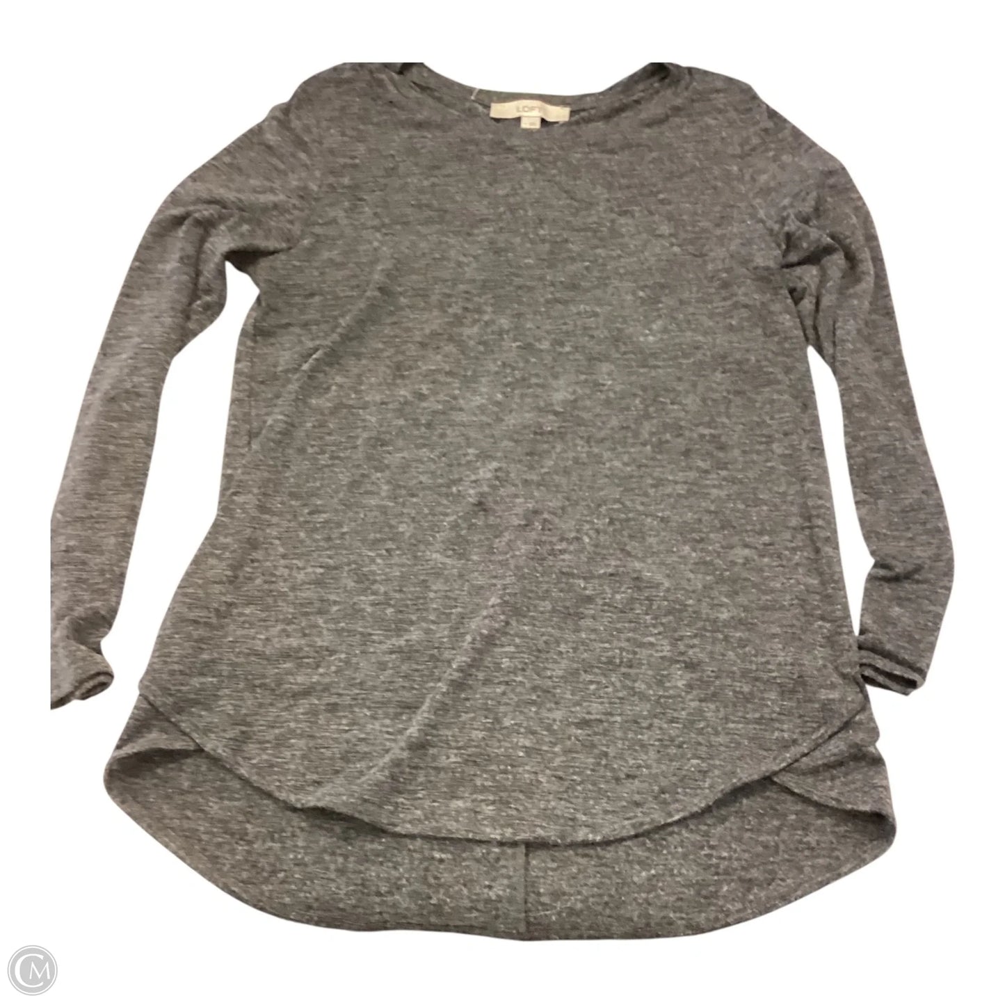 Top Long Sleeve By Loft In Grey, Size: M