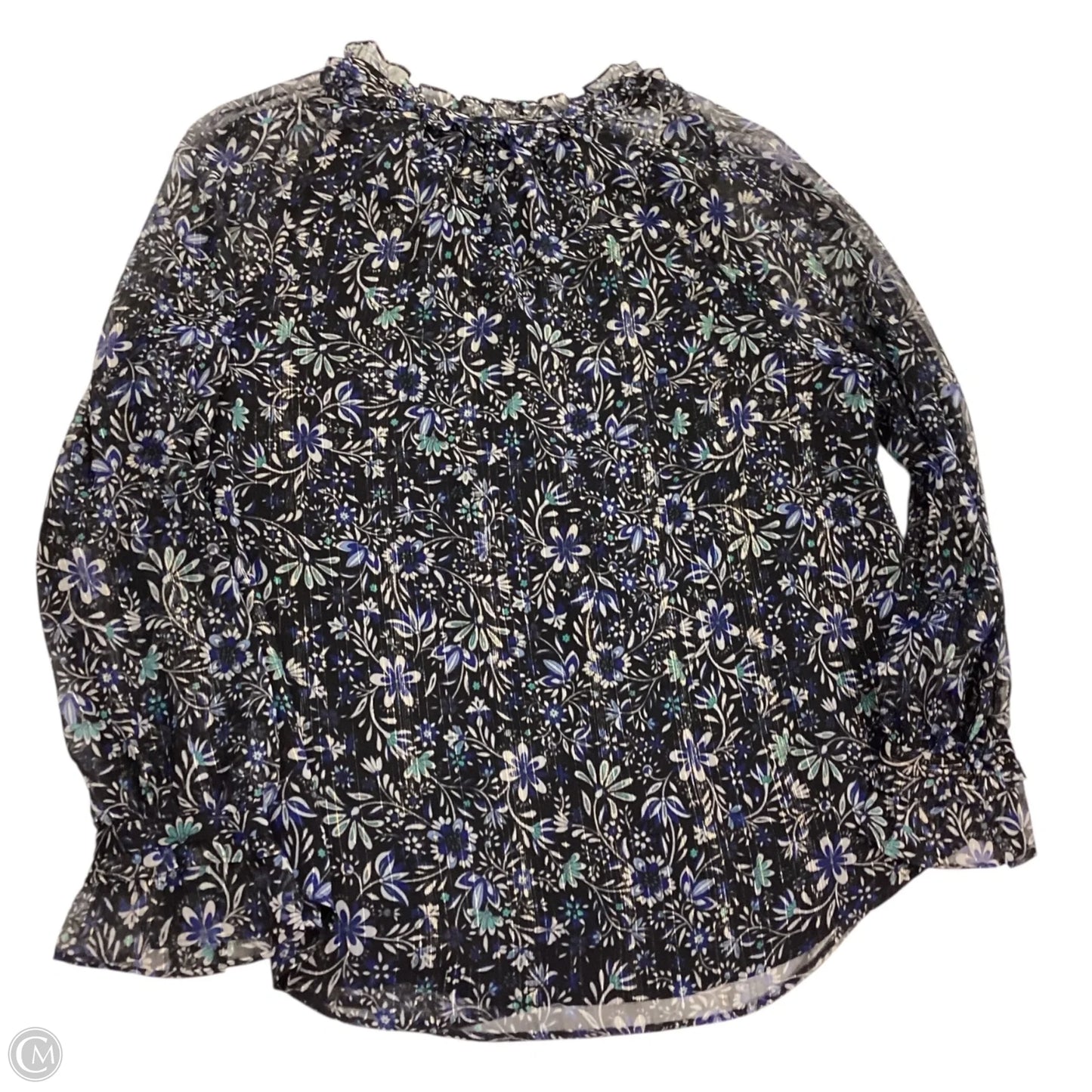 Top Long Sleeve By Loft In Floral Print, Size: M