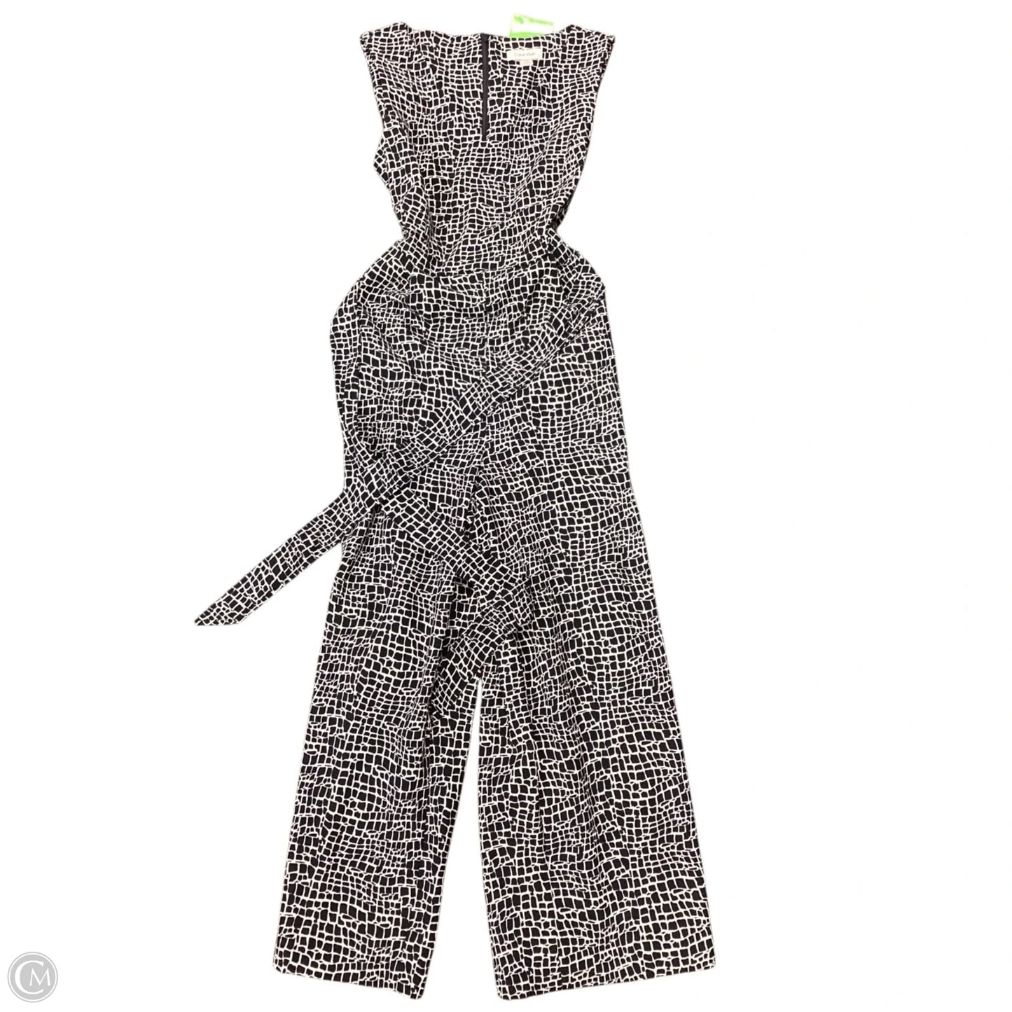 Jumpsuit By Calvin Klein In Black & White, Size: 8