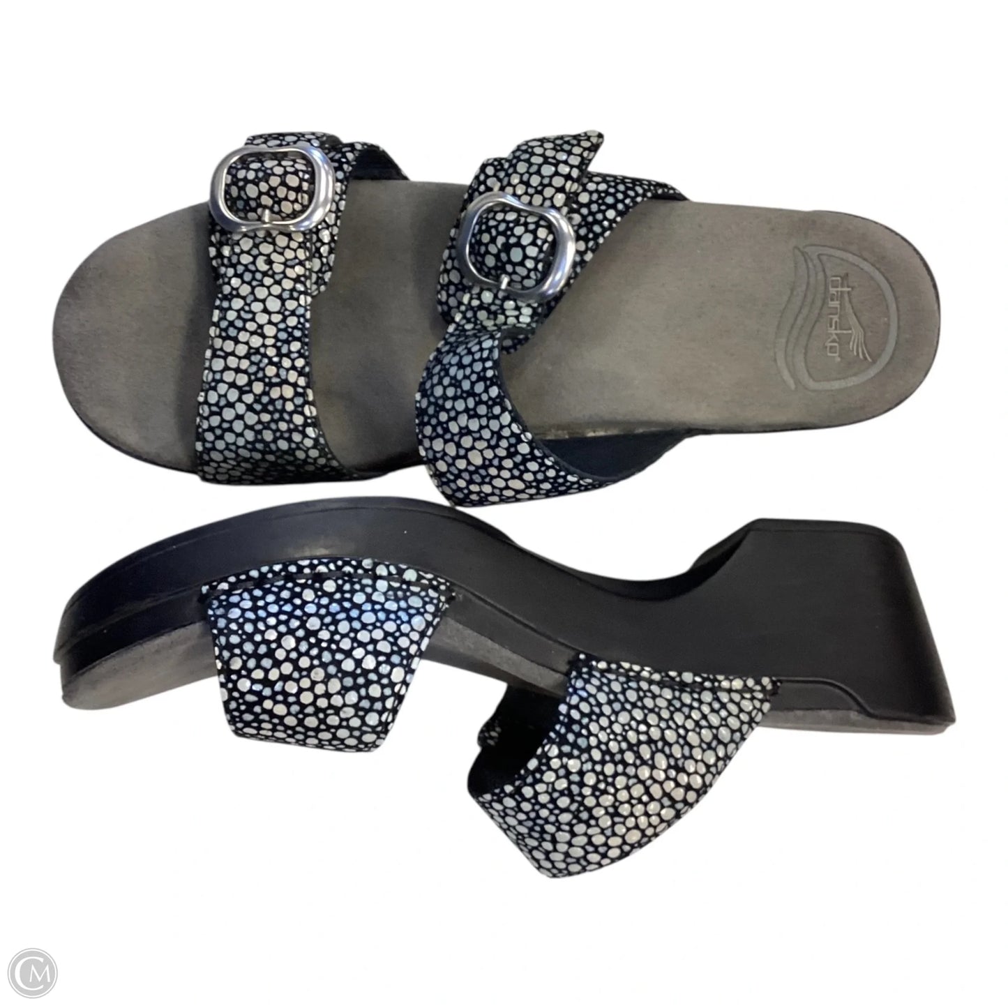 Sandals Heels Block By Dansko In Black, Size: 7.5