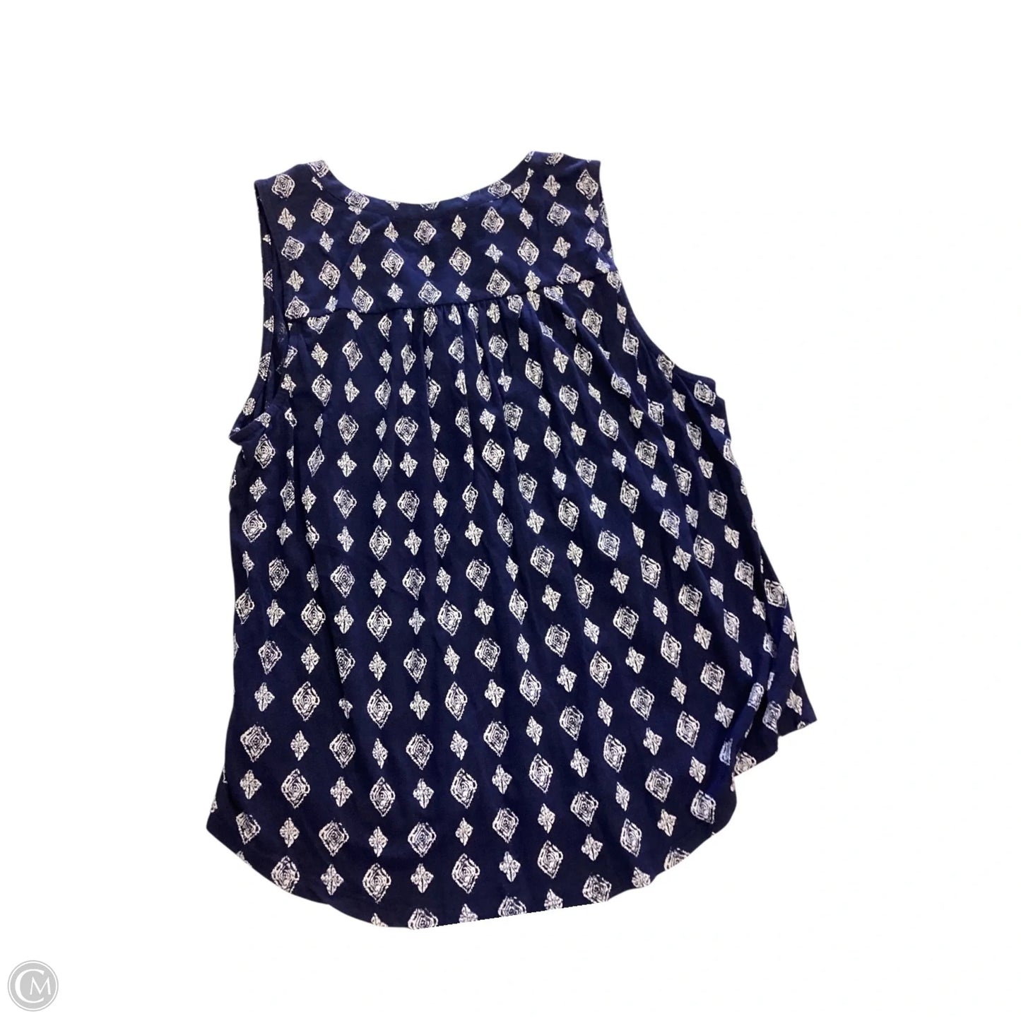 Top Sleeveless By Lucky Brand In Navy, Size: L