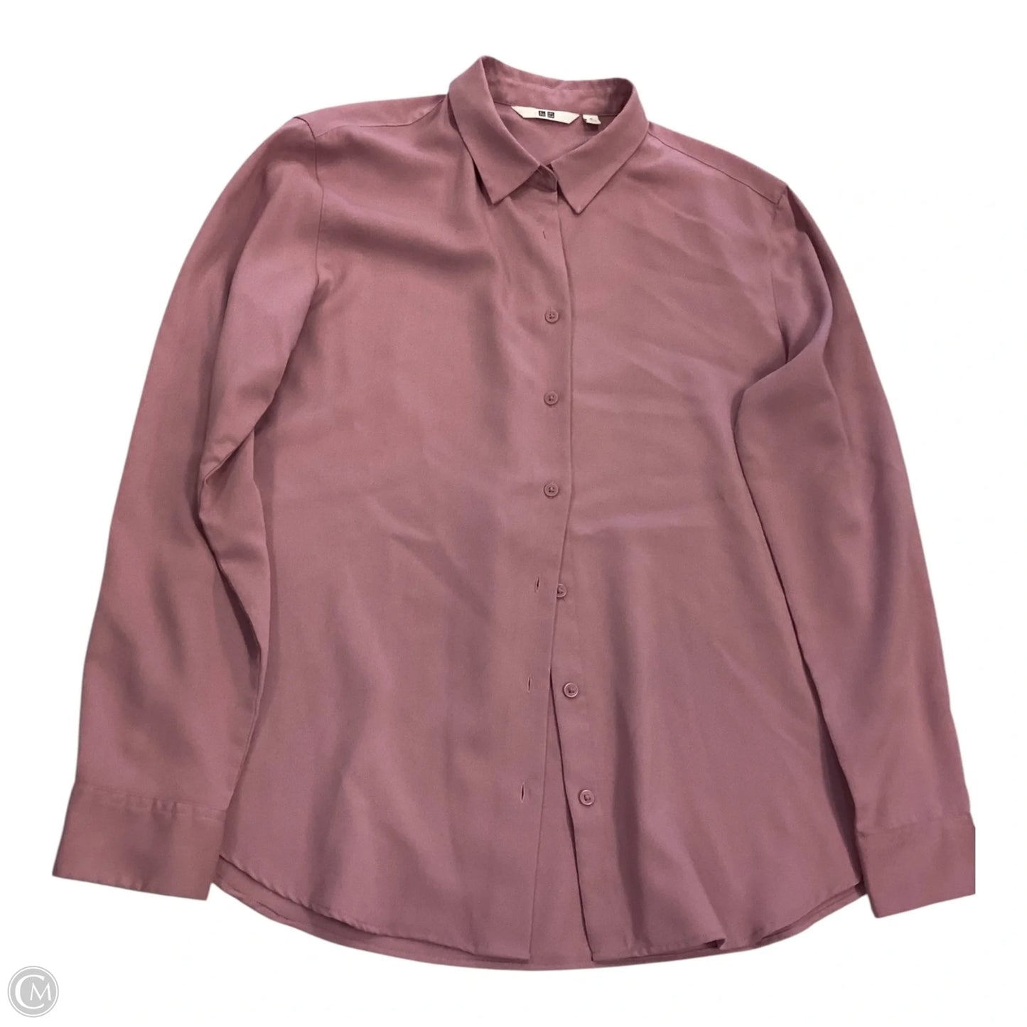 Top Long Sleeve By Uniqlo In Pink, Size: S