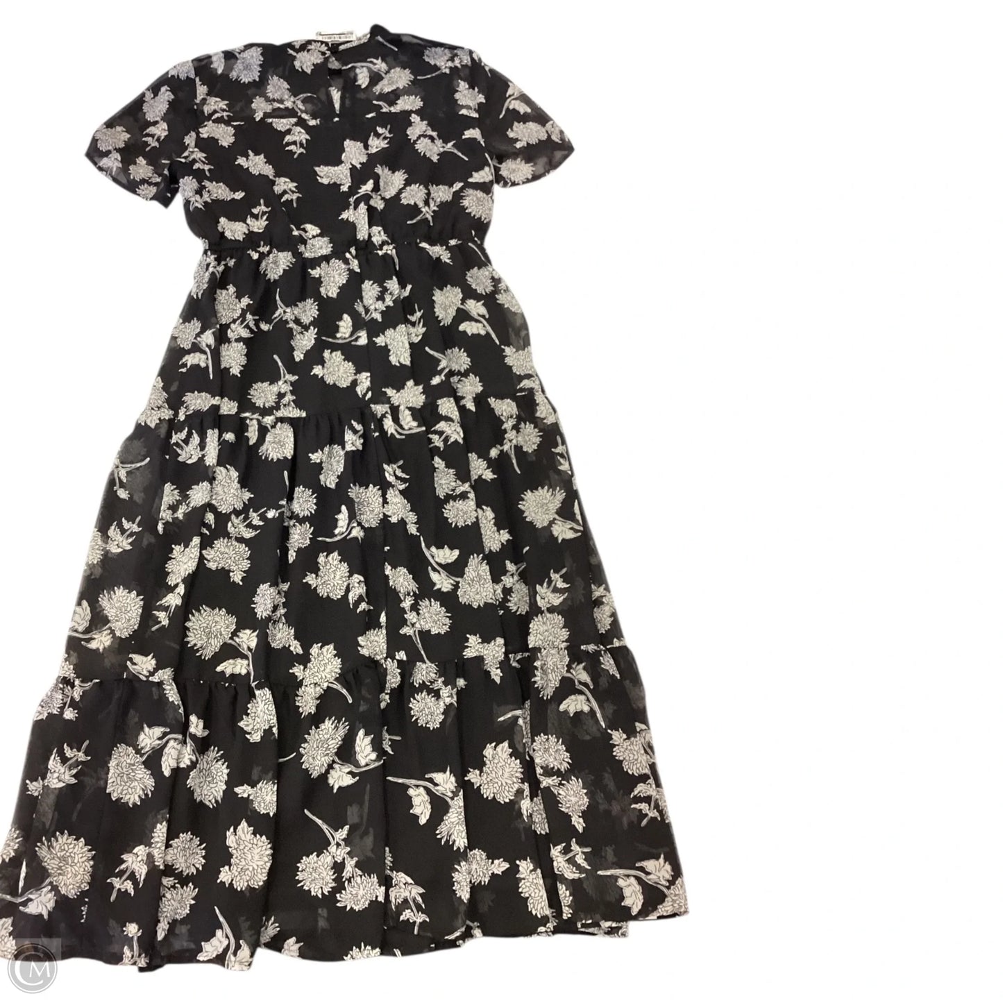 Dress Casual Midi By Lulus In Black & White, Size: M