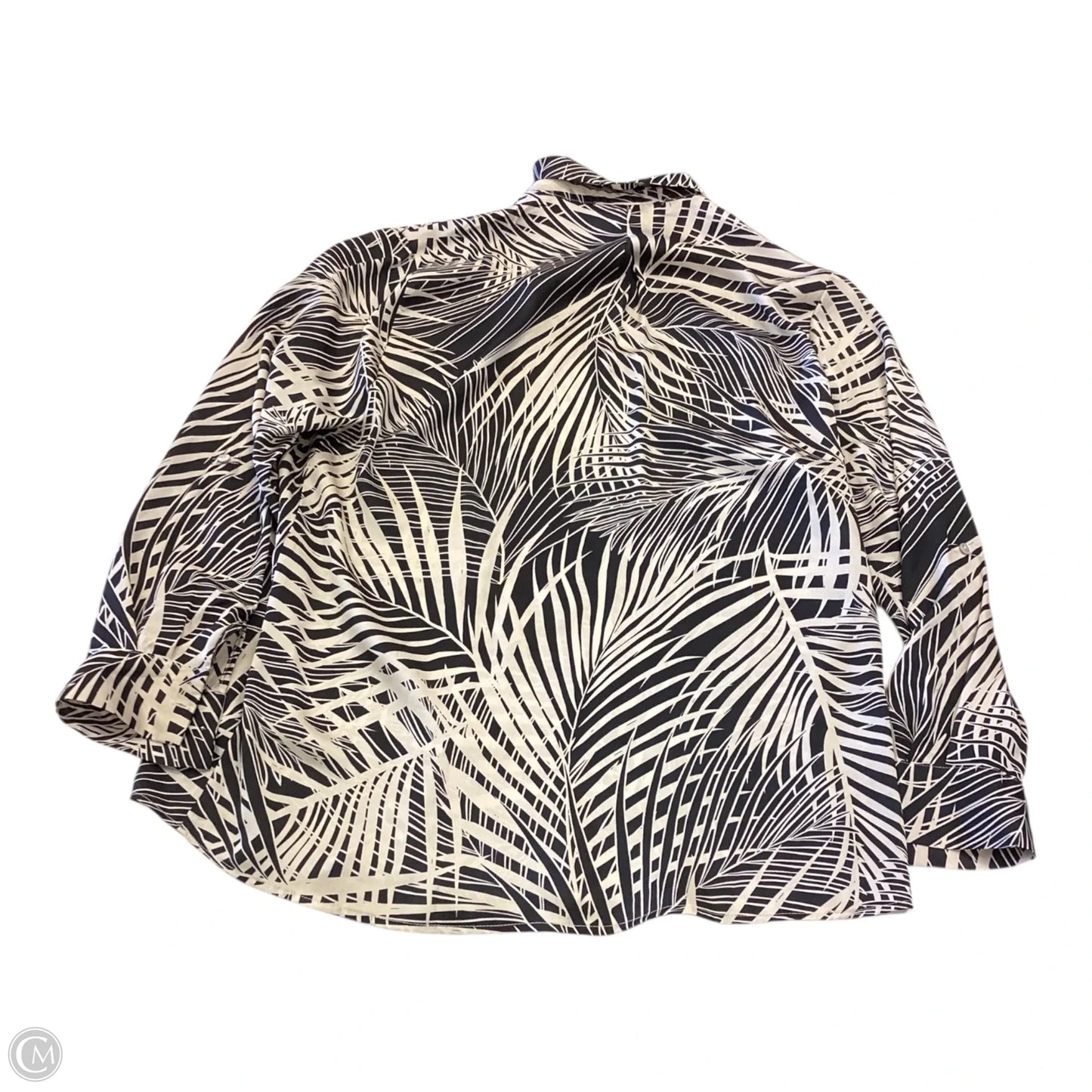 Top Long Sleeve By Clothes Mentor In Tropical Print, Size: M