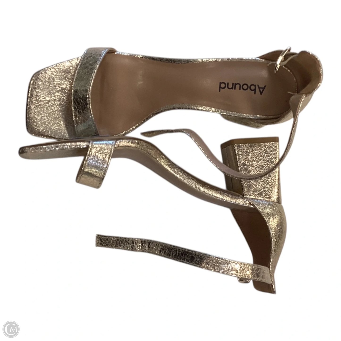 Sandals Heels Block By Abound In Gold, Size: 7